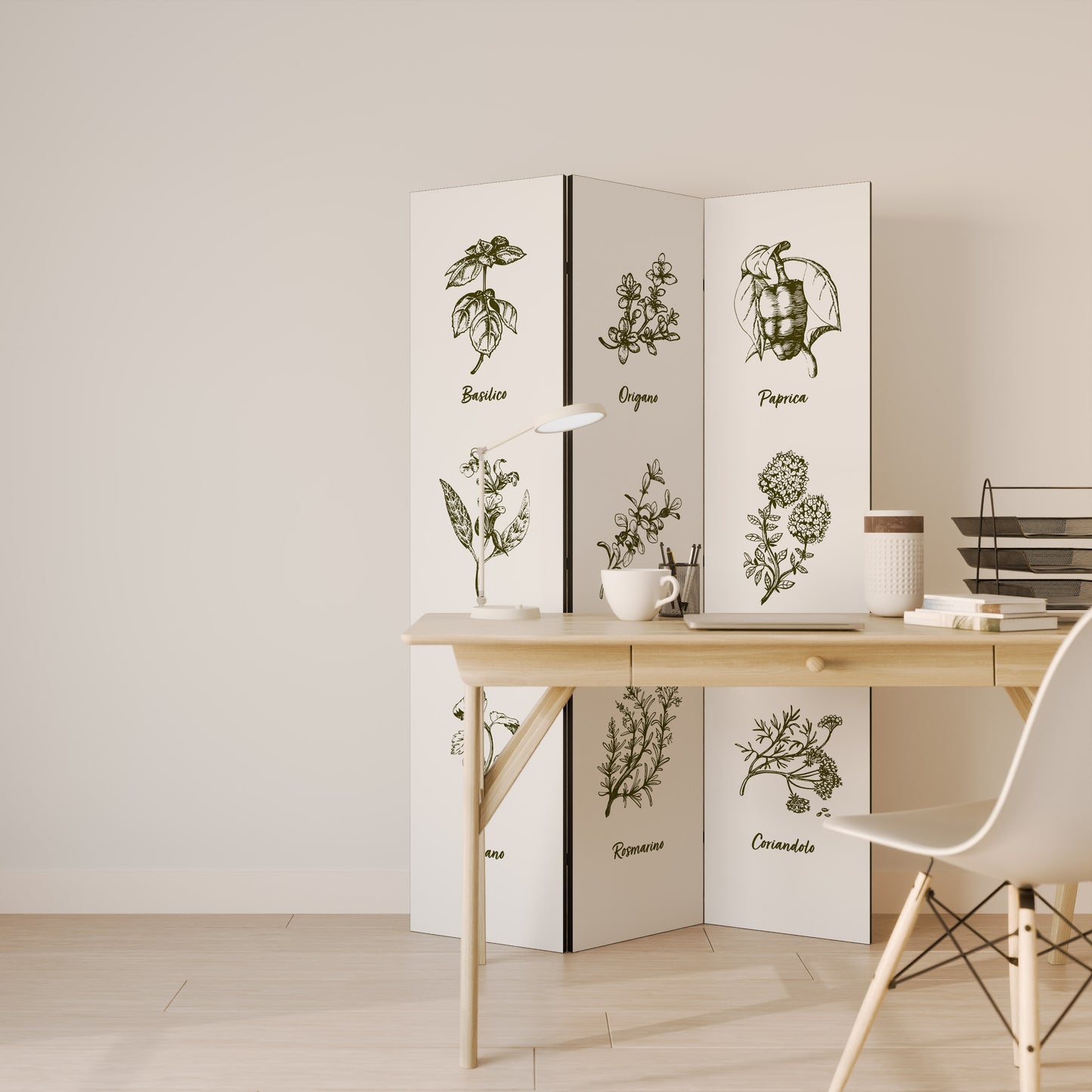 HERBAL FINESSE - IT Divisorio decorativo per ambienti a 3 pannelli