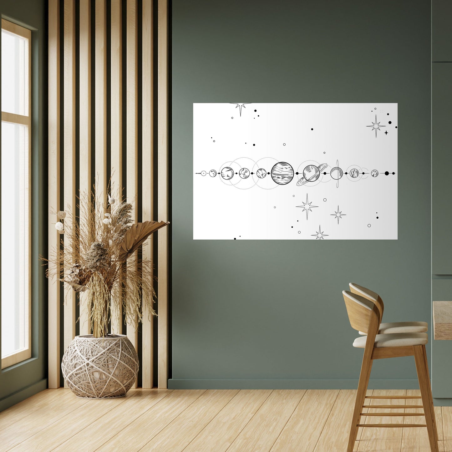GALAXY LINE Poster orizzontale staccabile e attaccabile