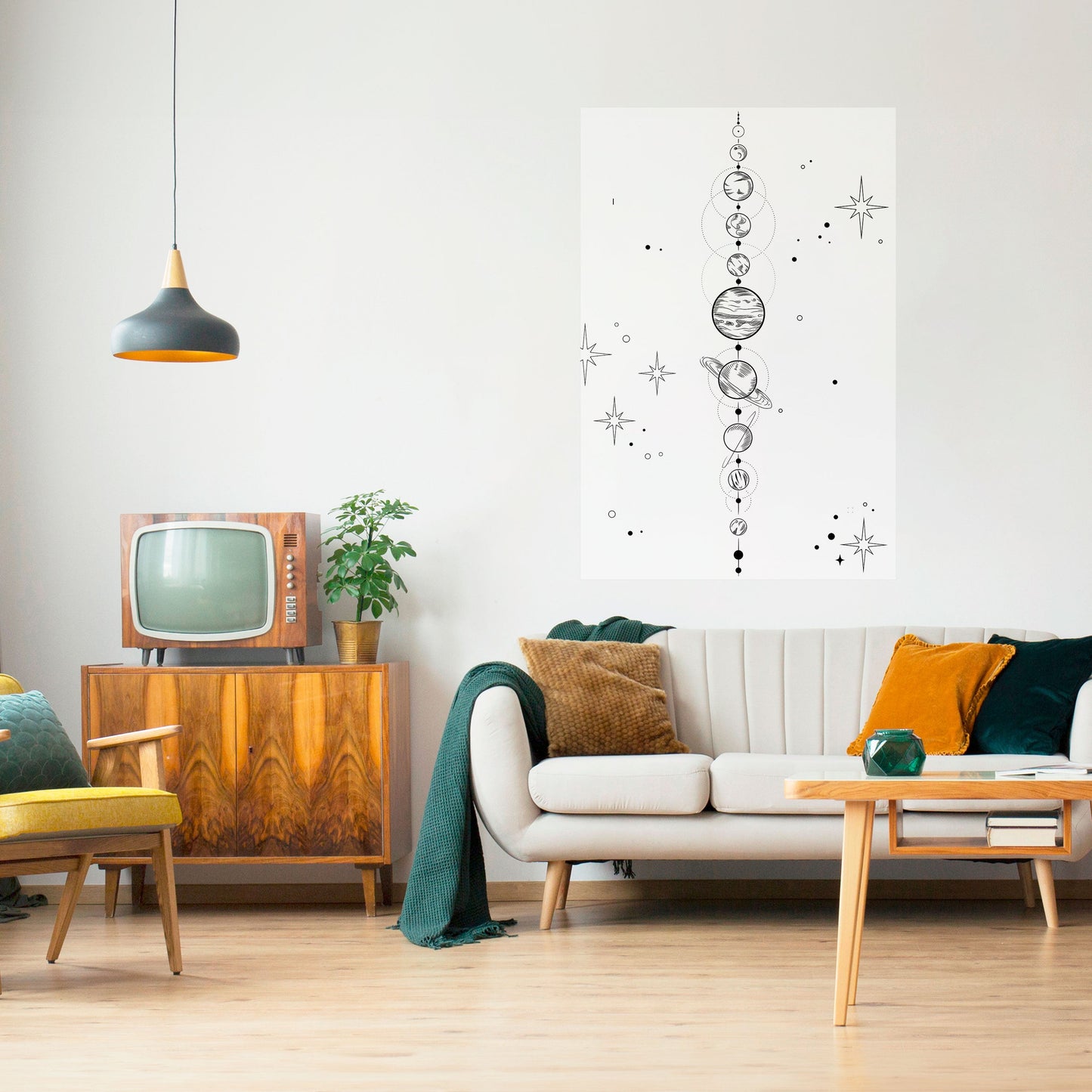 GALAXY LINE Poster verticale staccabile e attaccabile