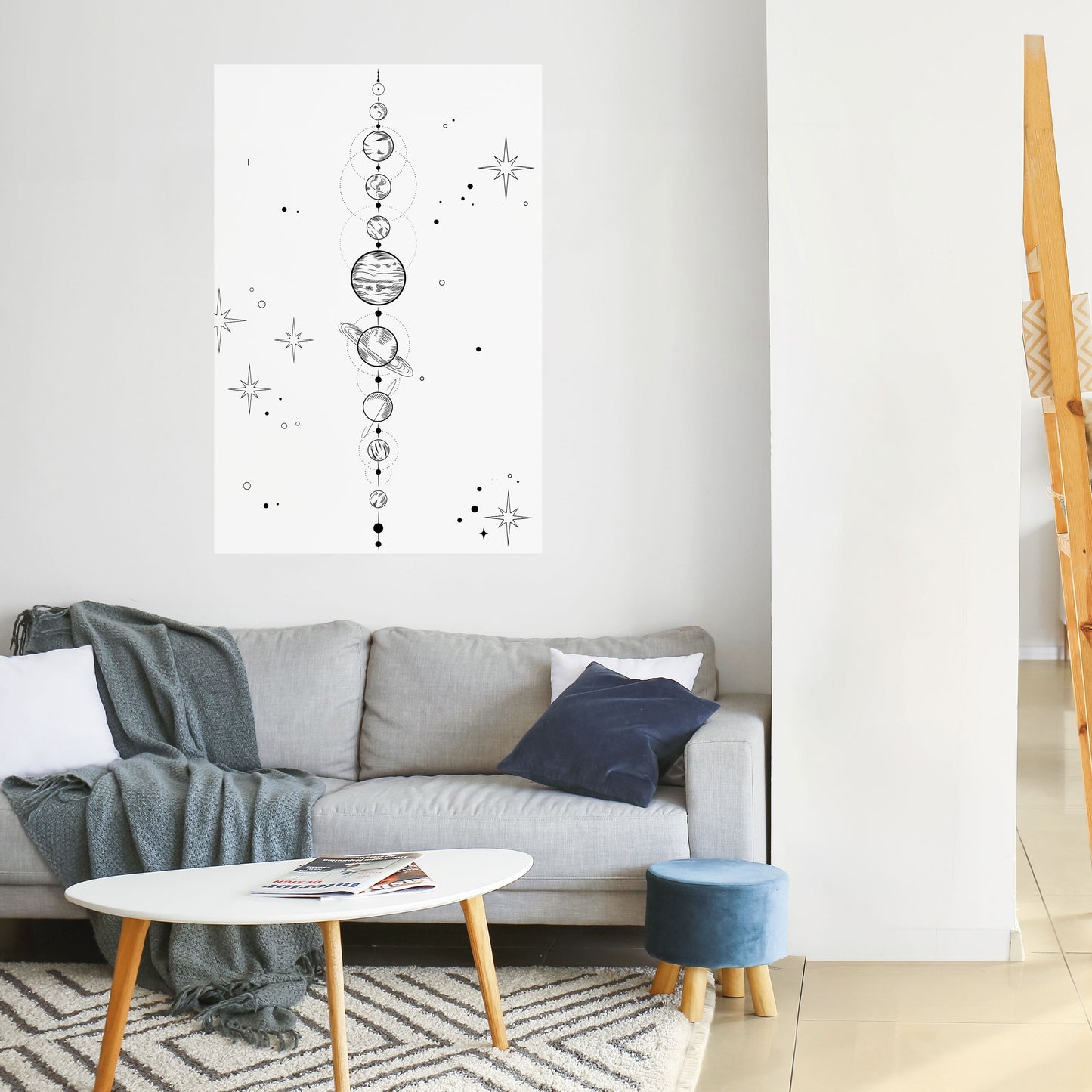 GALAXY LINE Poster verticale staccabile e attaccabile