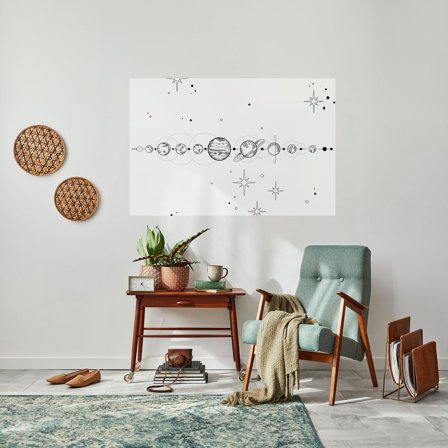 GALAXY LINE Poster orizzontale staccabile e attaccabile