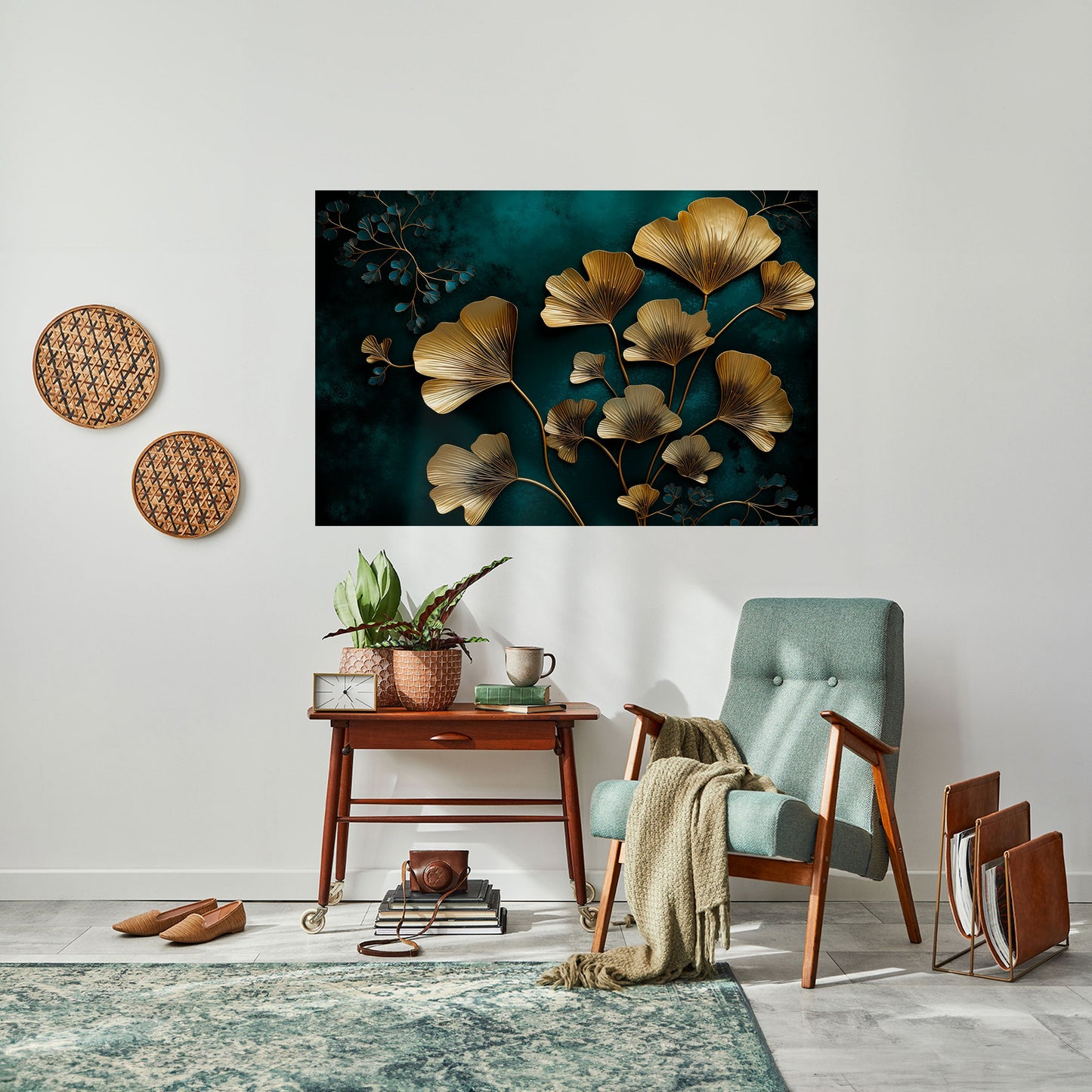 Poster orizzontale staccabile e attaccabile GOLDEN FLORA FANTASY