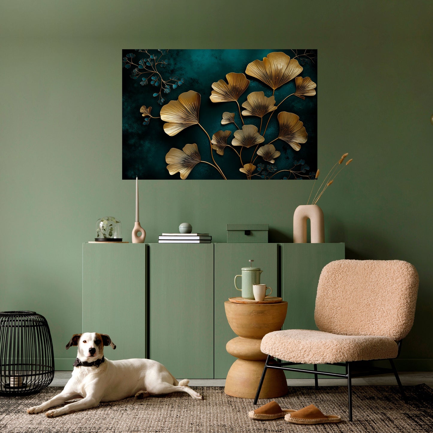 Poster orizzontale staccabile e attaccabile GOLDEN FLORA FANTASY