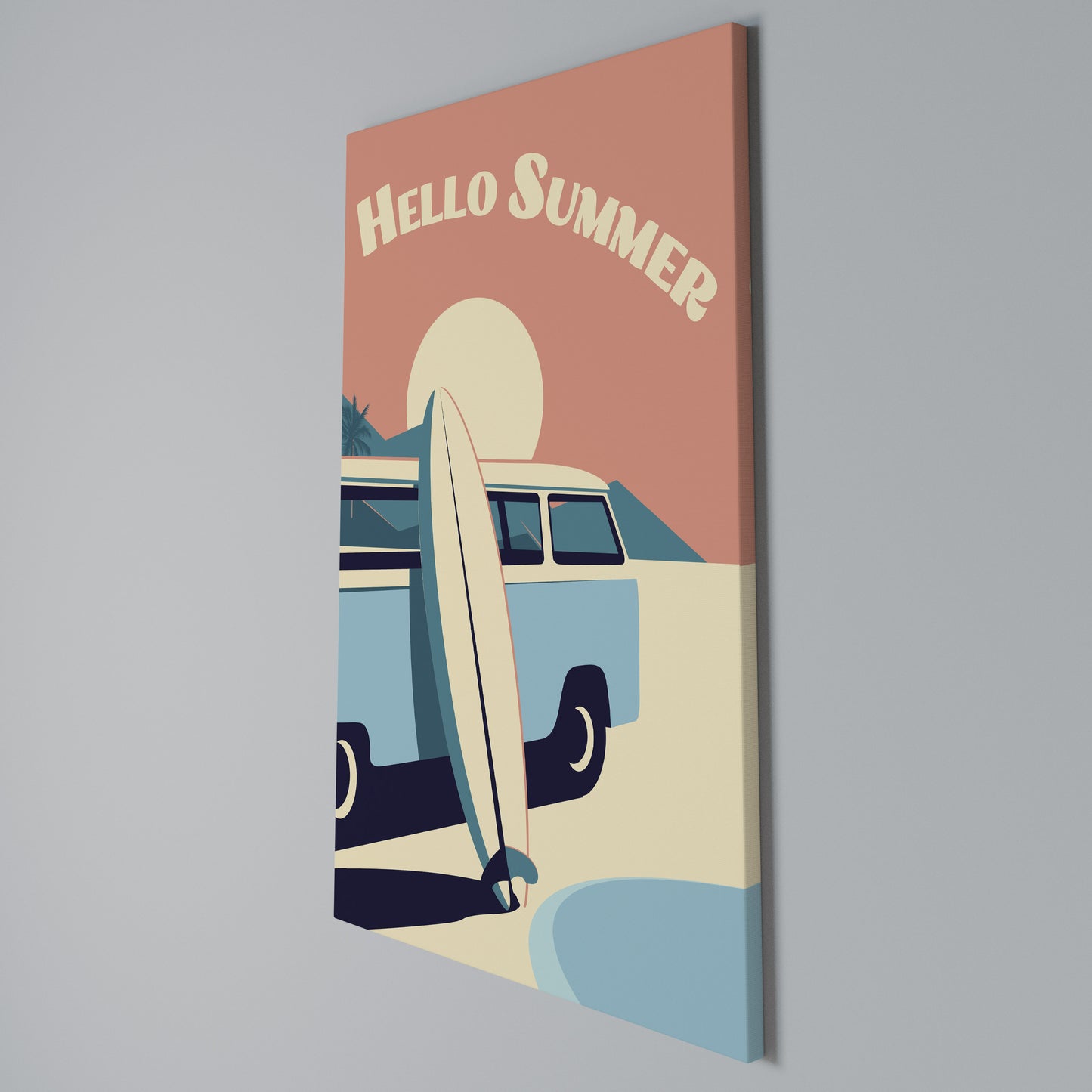 HELLO SUMMER Stampa su Tela Verticale