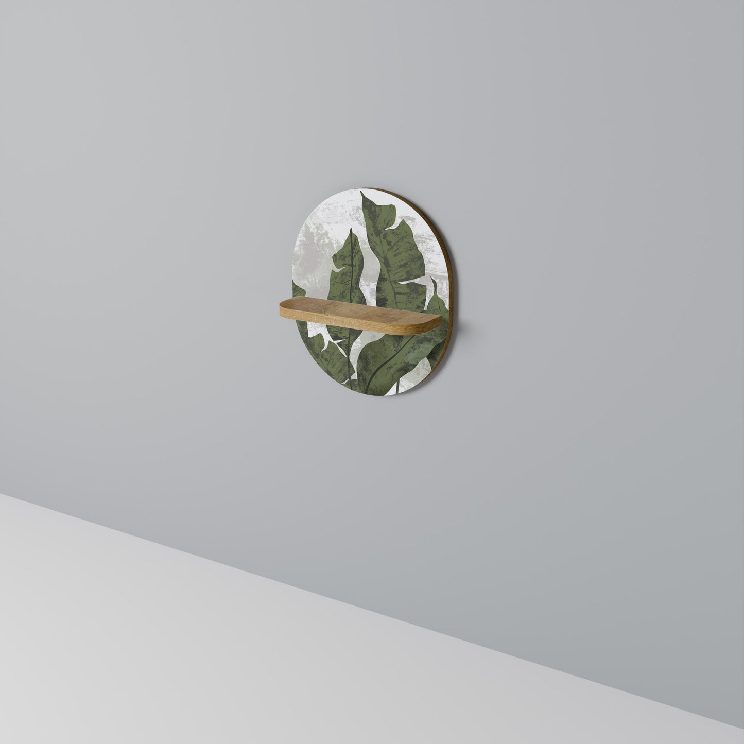 LEAF ECHO Mensola ovale in effetto rovere