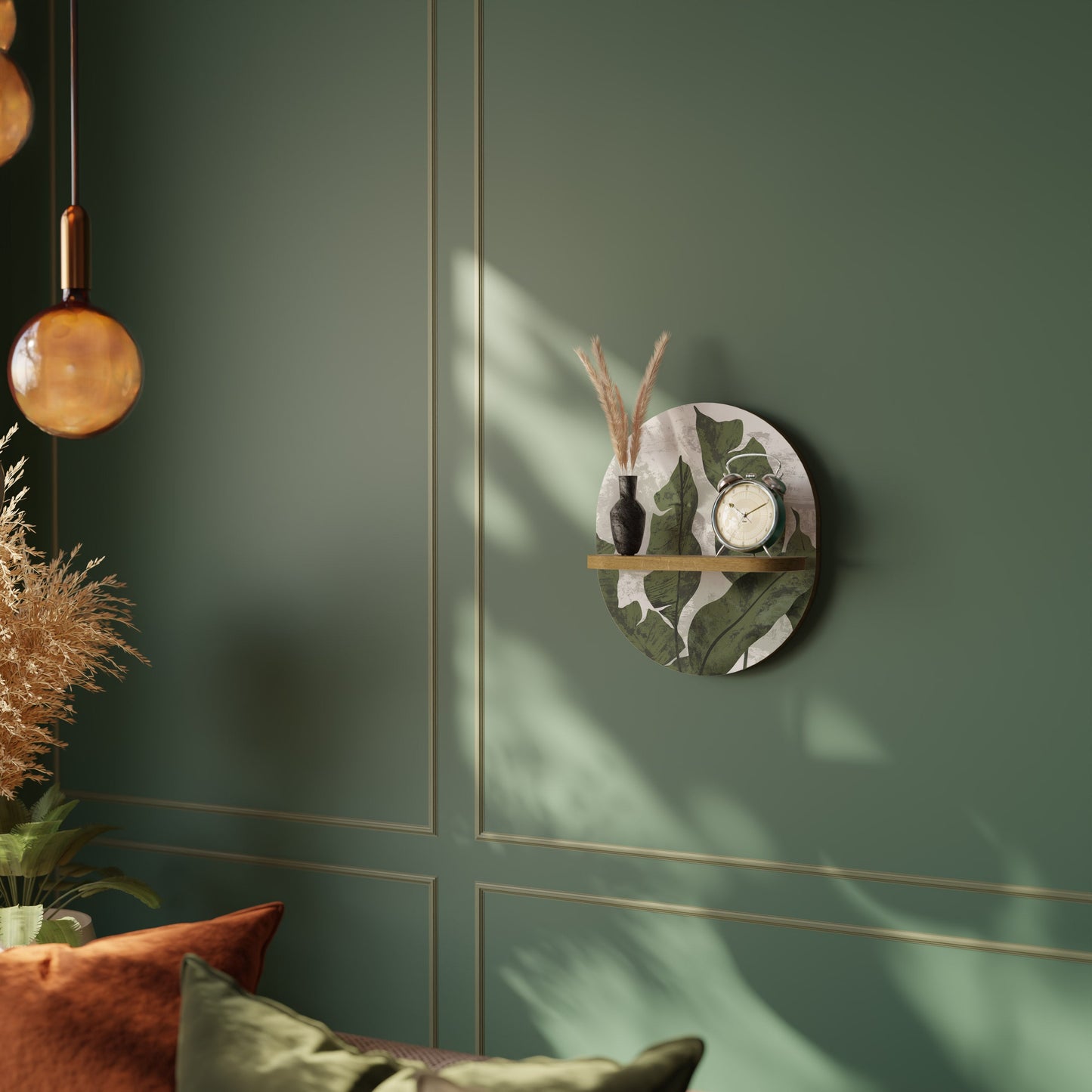 LEAF ECHO Mensola ovale in effetto rovere