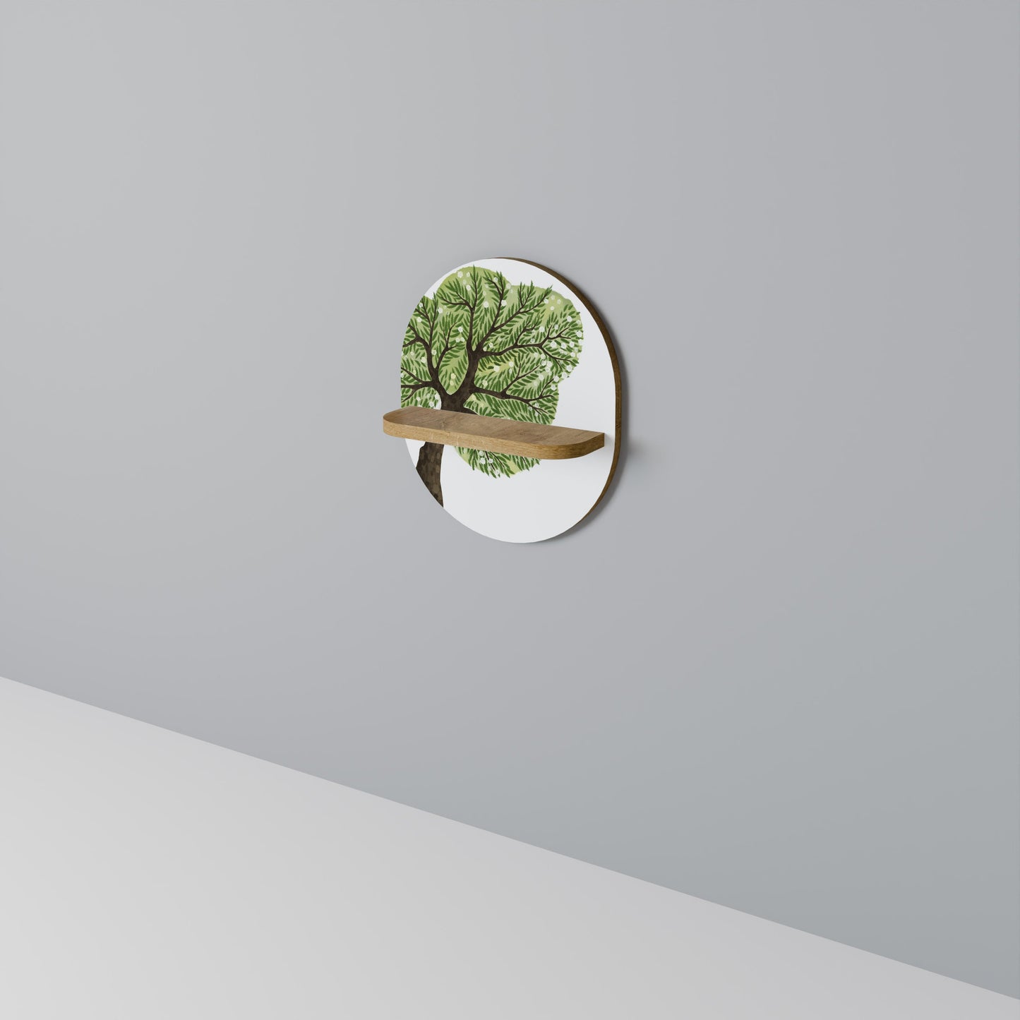 WILDERNESS DASH Mensola ovale per opere d'arte in effetto rovere