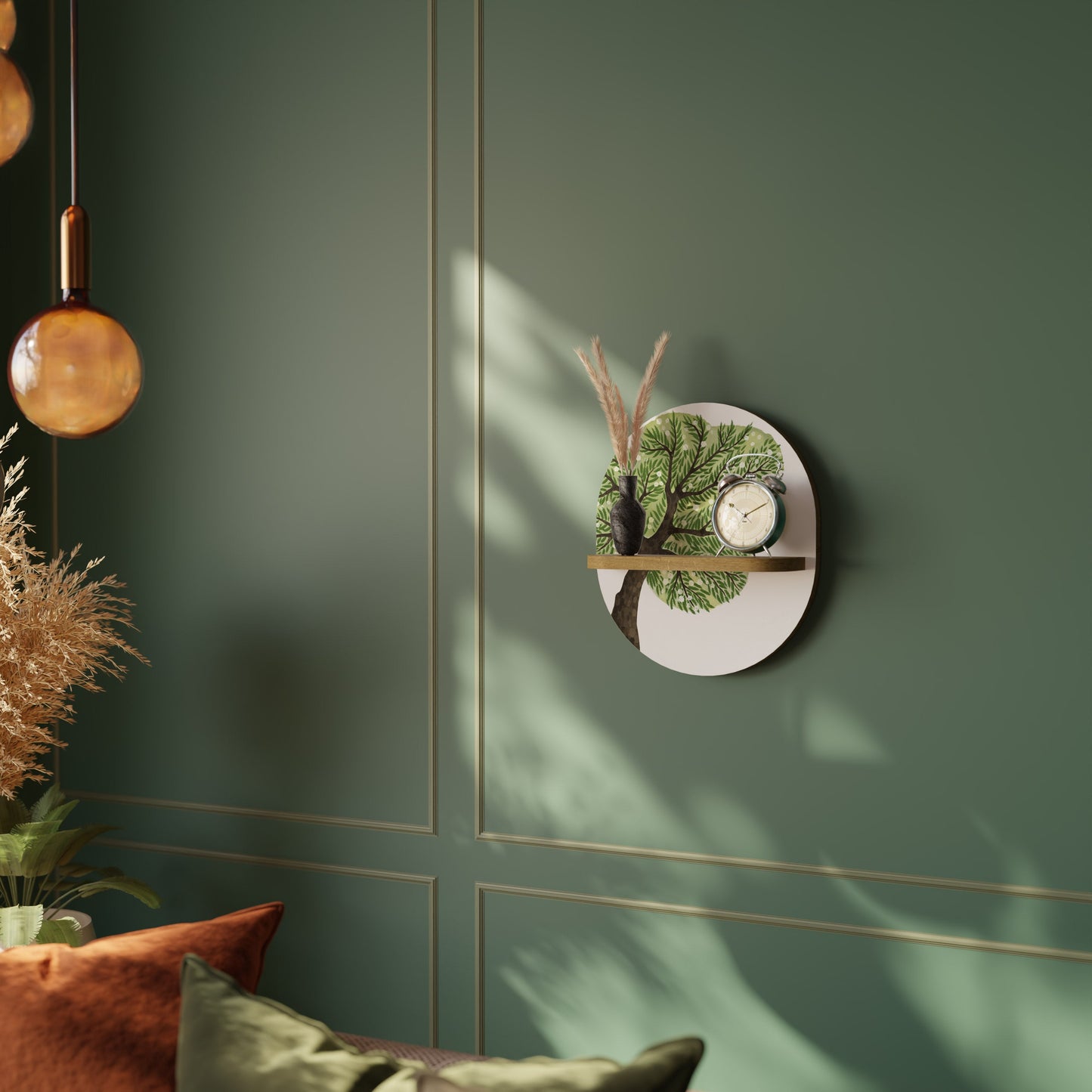 WILDERNESS DASH Mensola ovale per opere d'arte in effetto rovere