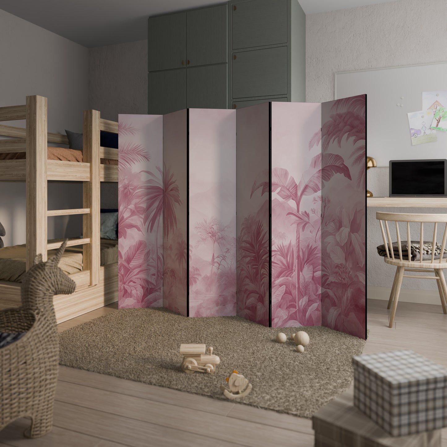 SWEET TROPICS Divisorio decorativo per ambienti a 6 pannelli