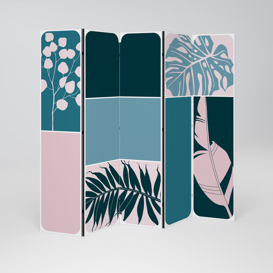 COMBINAZIONE DI FORME Divisorio decorativo per ambienti a 5 pannelli