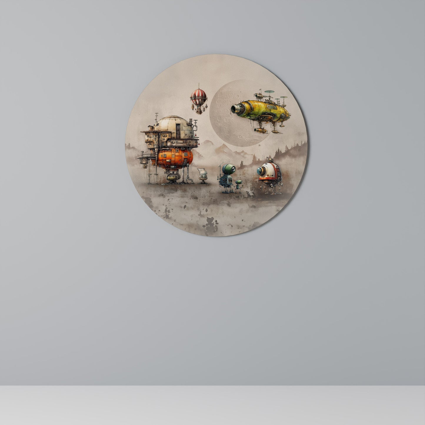 MACHINARIUM MACHINES Round Wall Art