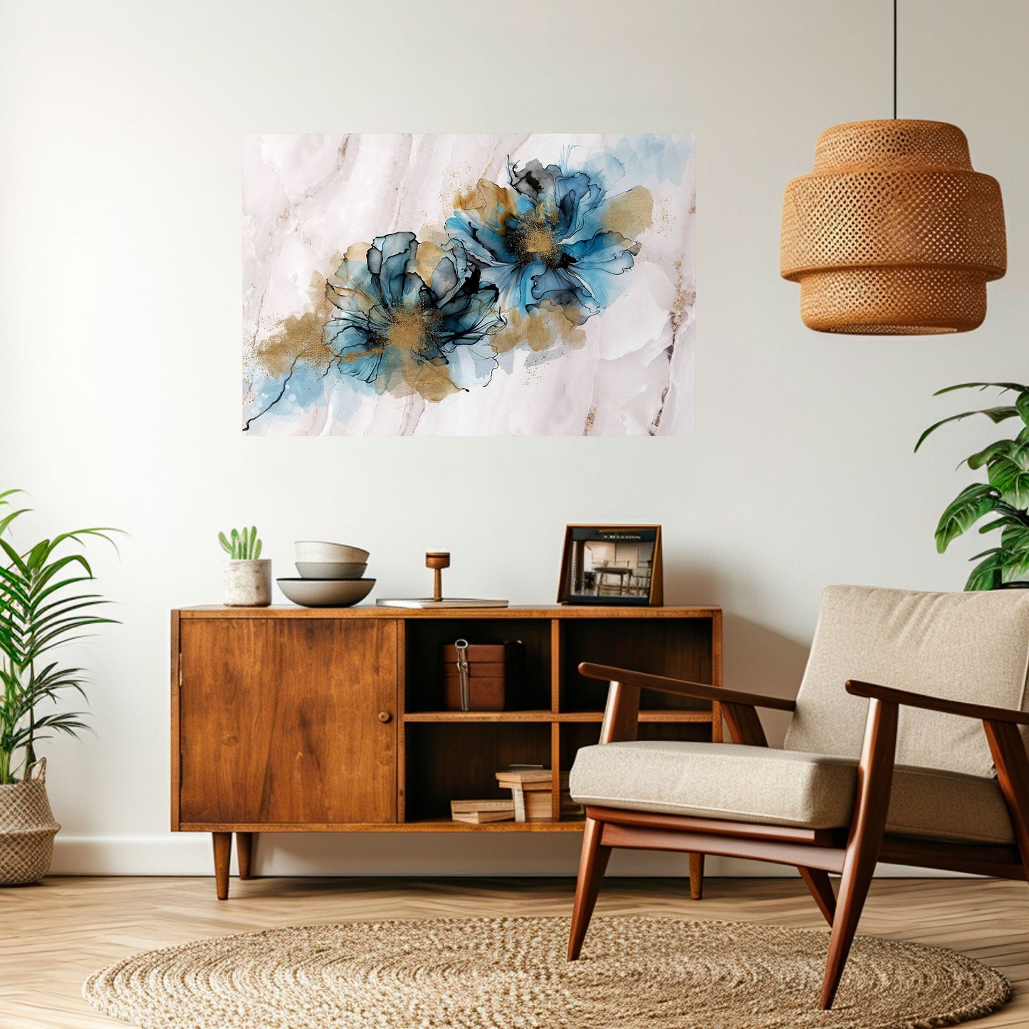 Poster orizzontale staccabile e attaccabile SPLASHED ELEGANCE