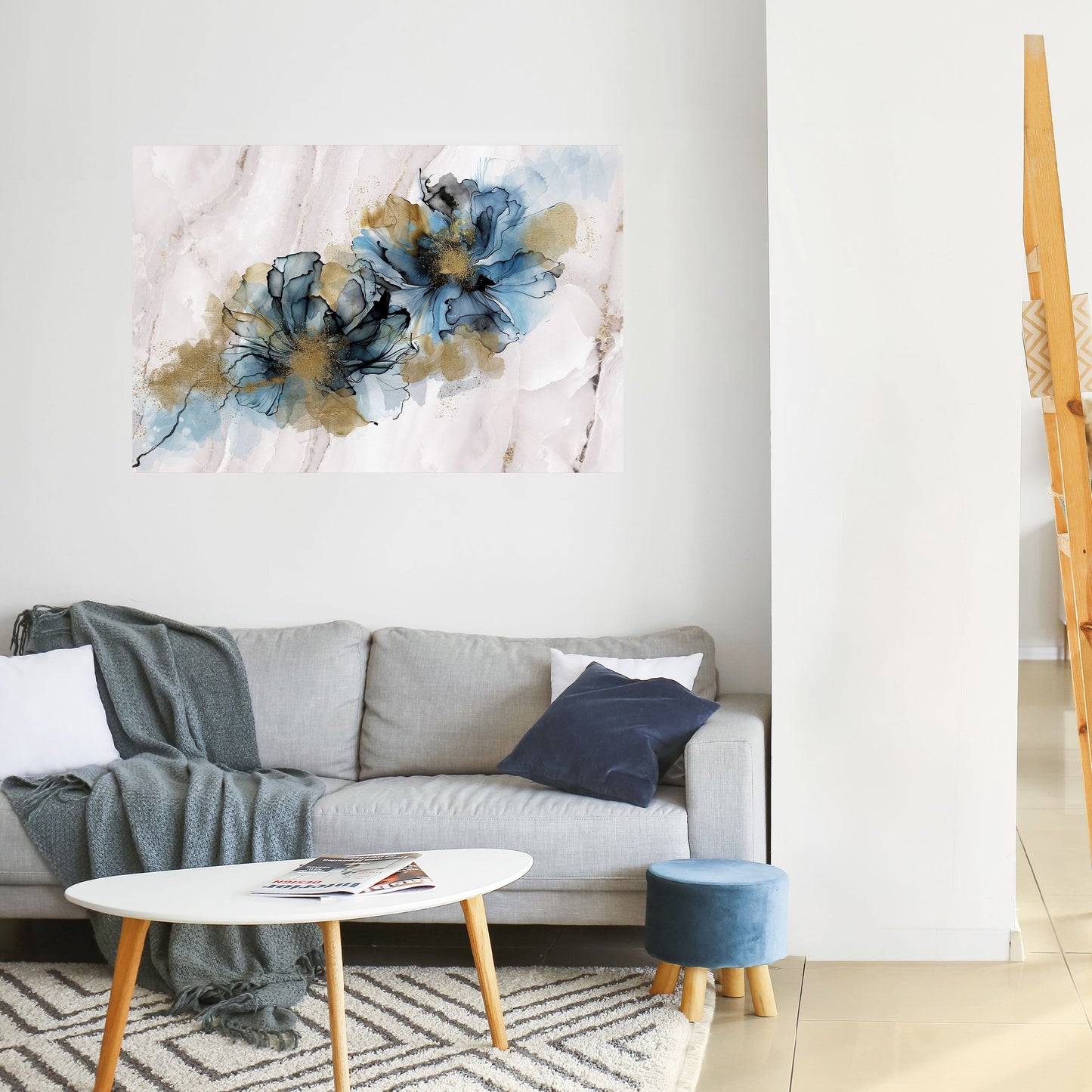 Poster orizzontale staccabile e attaccabile SPLASHED ELEGANCE