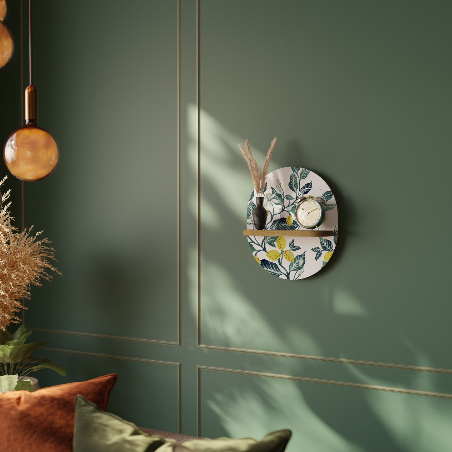LEMON TREE Mensola ovale in effetto rovere