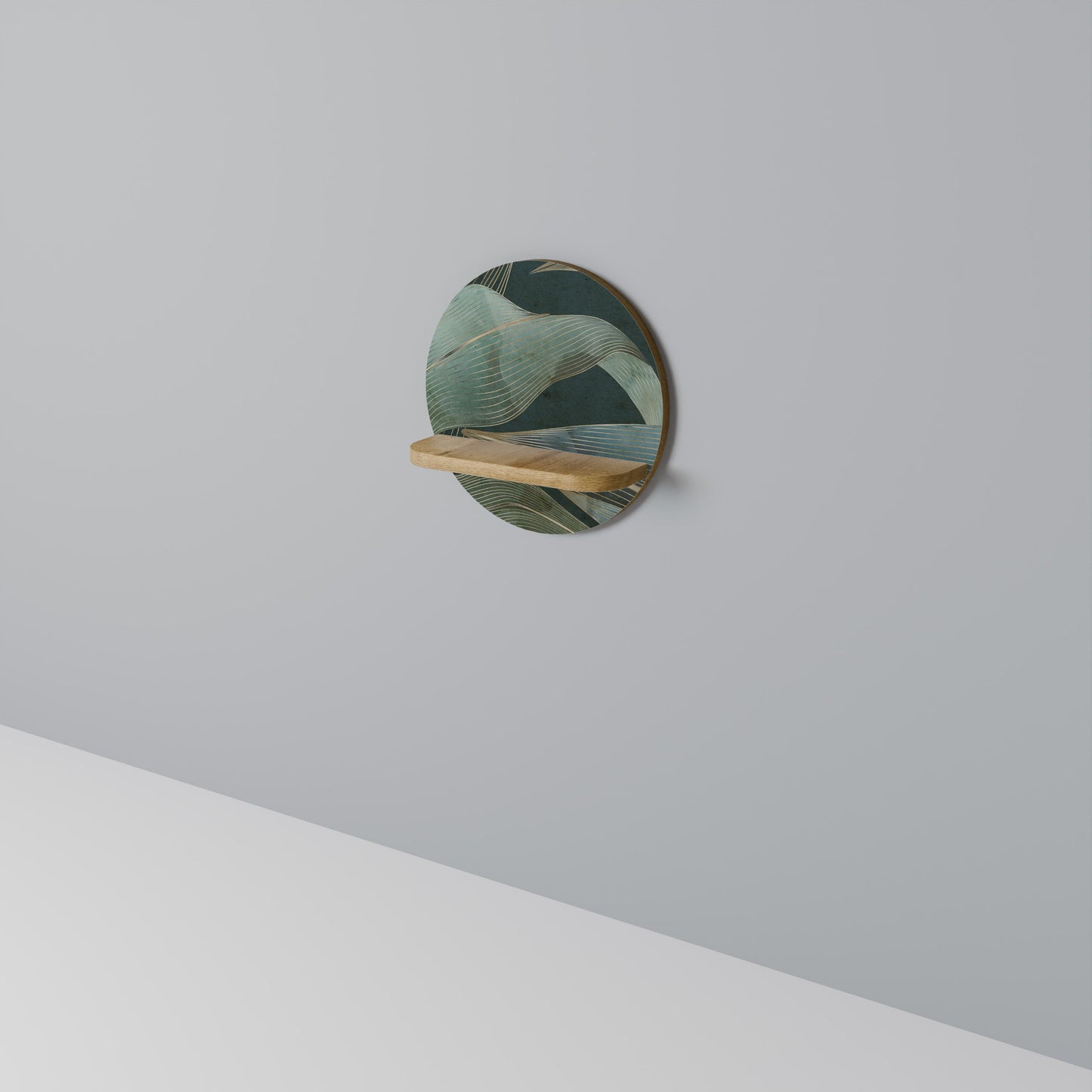 Mensola rotonda ROYAL GREEN in effetto rovere
