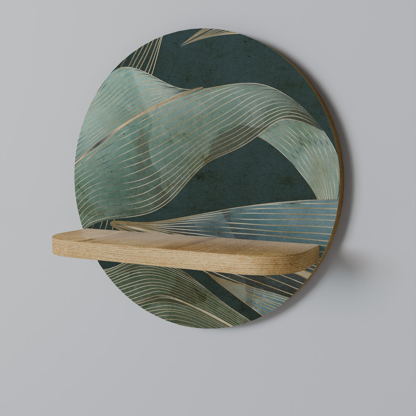 Mensola rotonda ROYAL GREEN in effetto rovere
