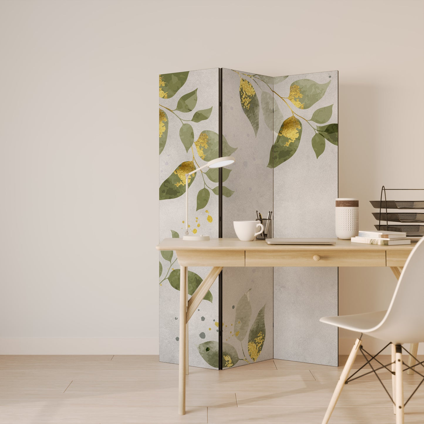 ELEGANT BOTANICS Divisorio decorativo per ambienti a 3 pannelli