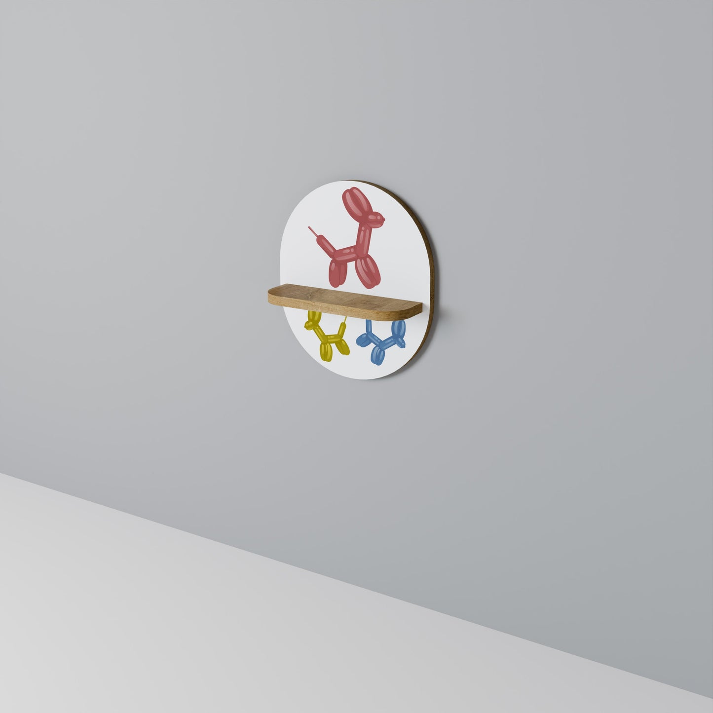 CHILDHOOD MEMORY Mensola ovale per opere d'arte in effetto rovere