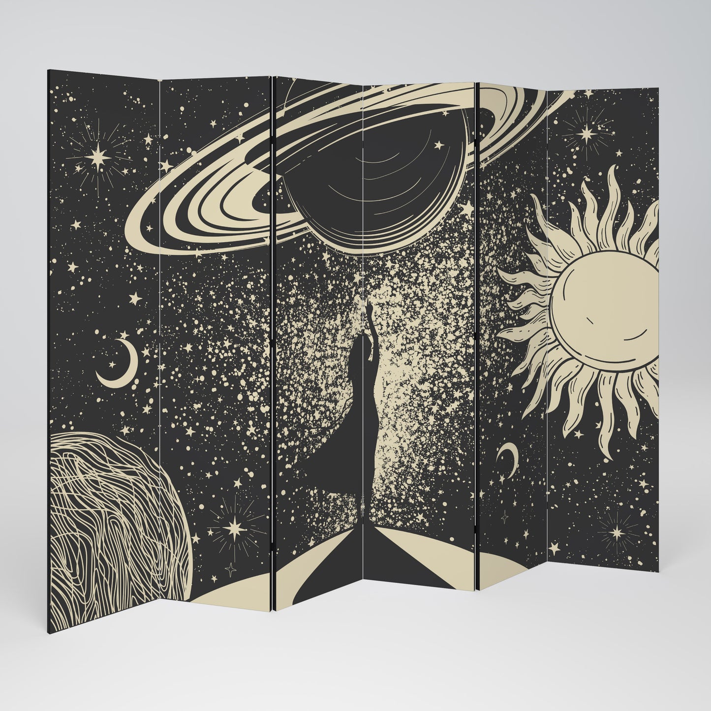 MYSTIC UNIVERSE Divisorio decorativo per ambienti a 6 pannelli