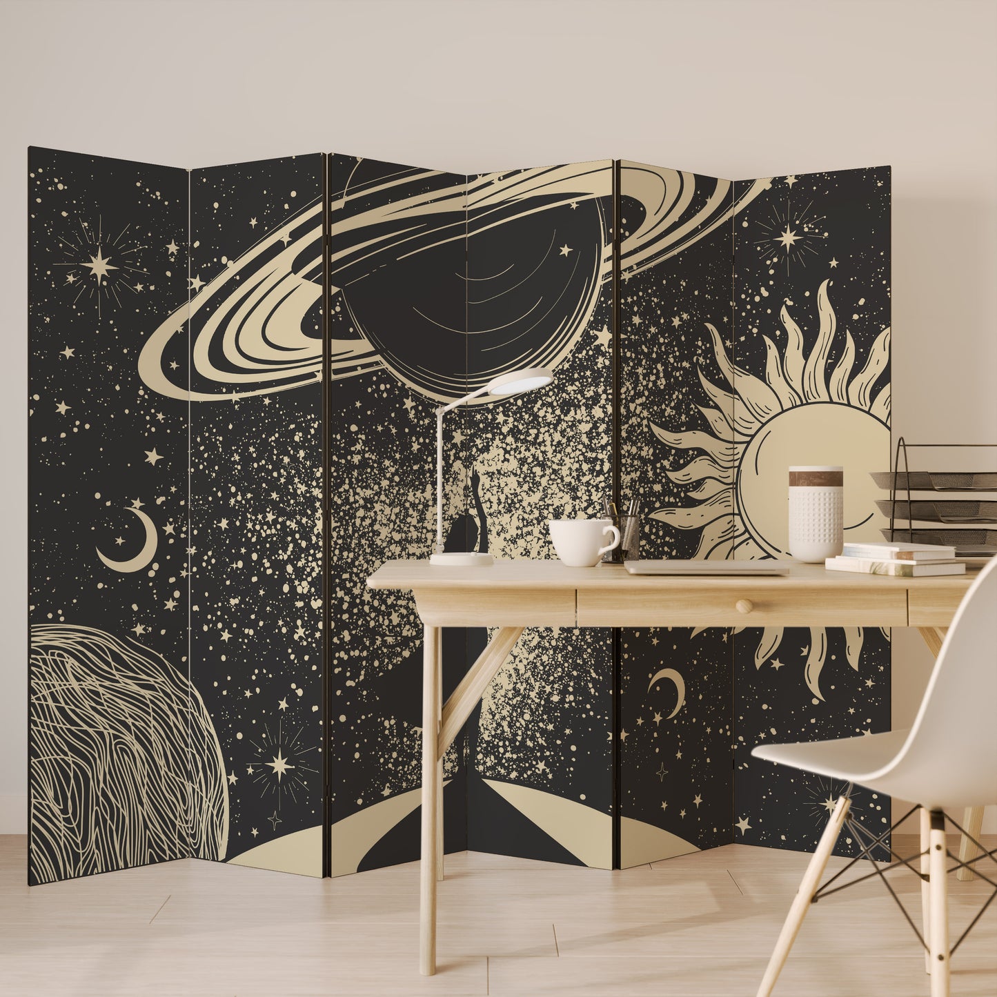 MYSTIC UNIVERSE Divisorio decorativo per ambienti a 6 pannelli