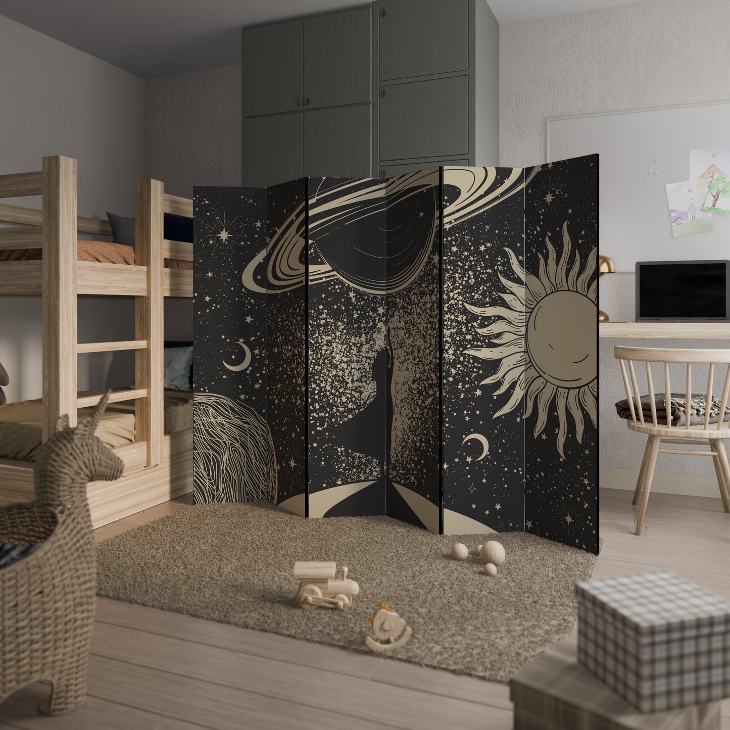 MYSTIC UNIVERSE Divisorio decorativo per ambienti a 6 pannelli