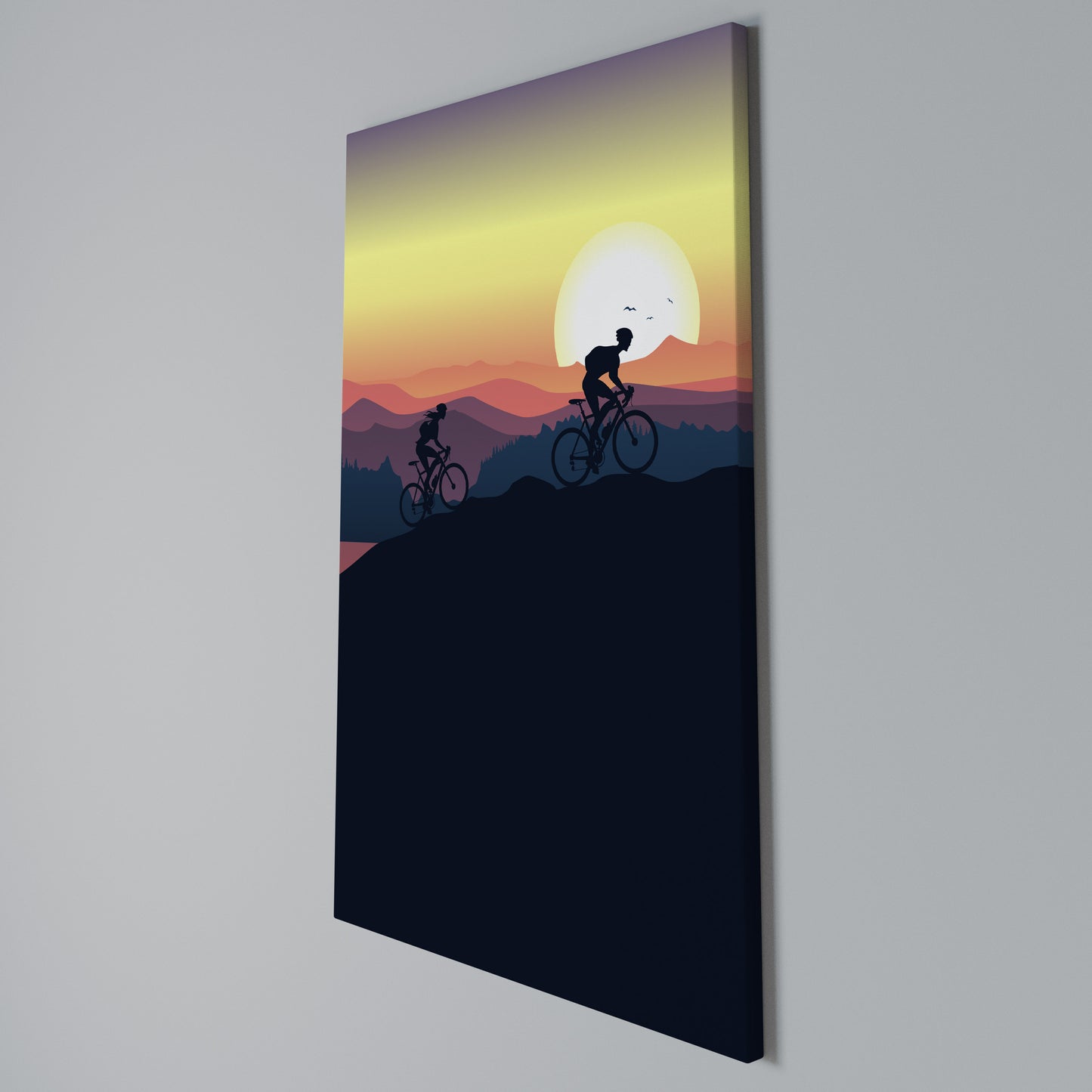 CYCLING HORIZON Stampa su Tela Verticale