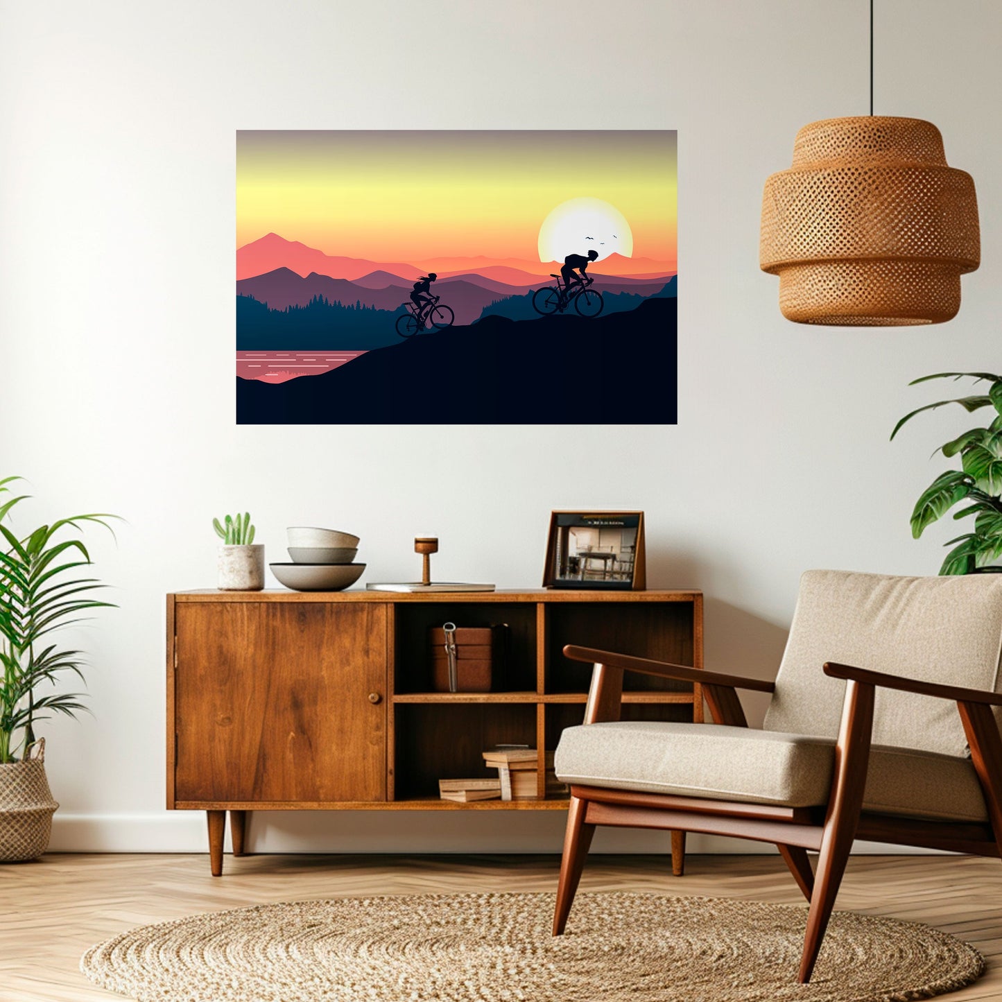 Poster orizzontale staccabile e attaccabile CYCLING HORIZON