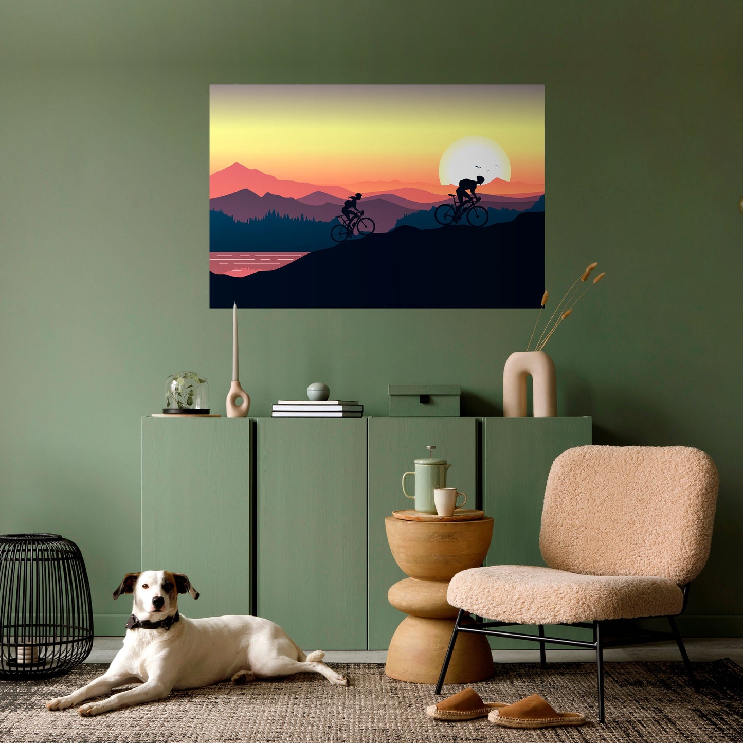 Poster orizzontale staccabile e attaccabile CYCLING HORIZON