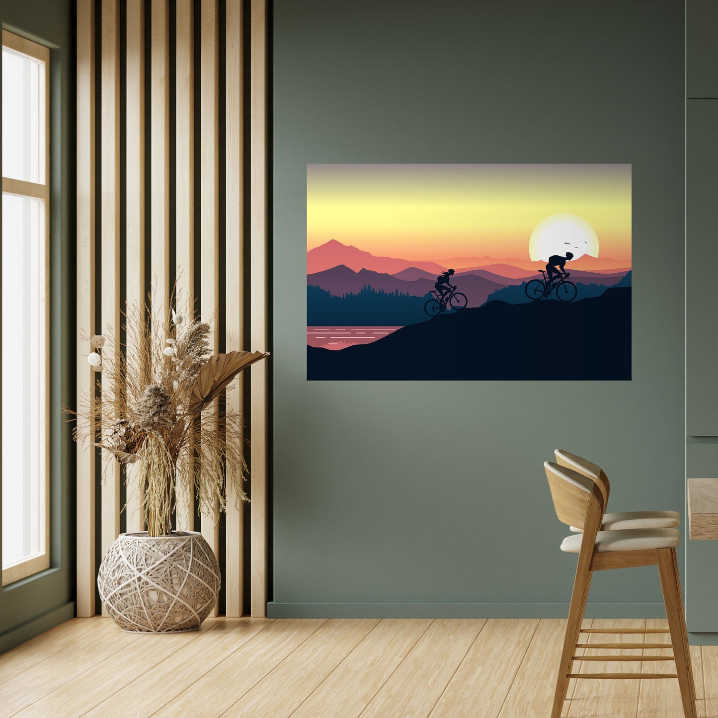 Poster orizzontale staccabile e attaccabile CYCLING HORIZON
