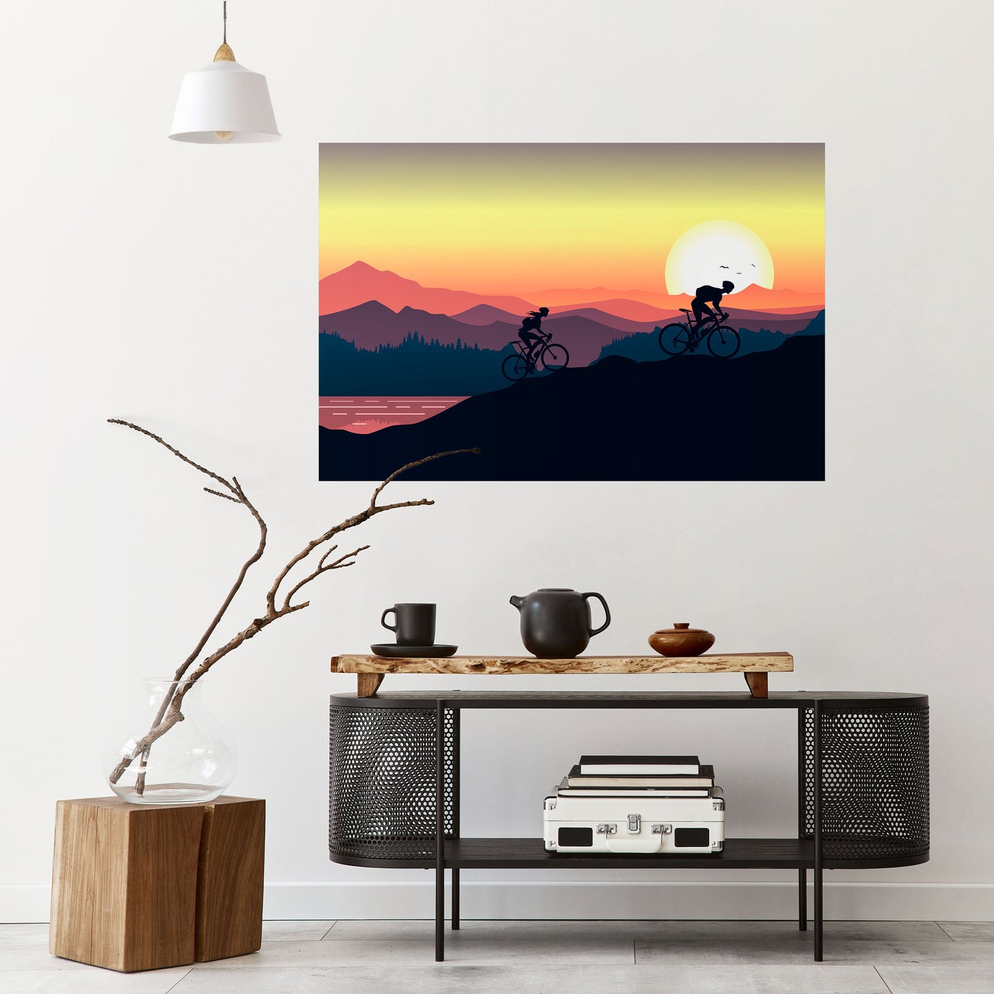 Poster orizzontale staccabile e attaccabile CYCLING HORIZON