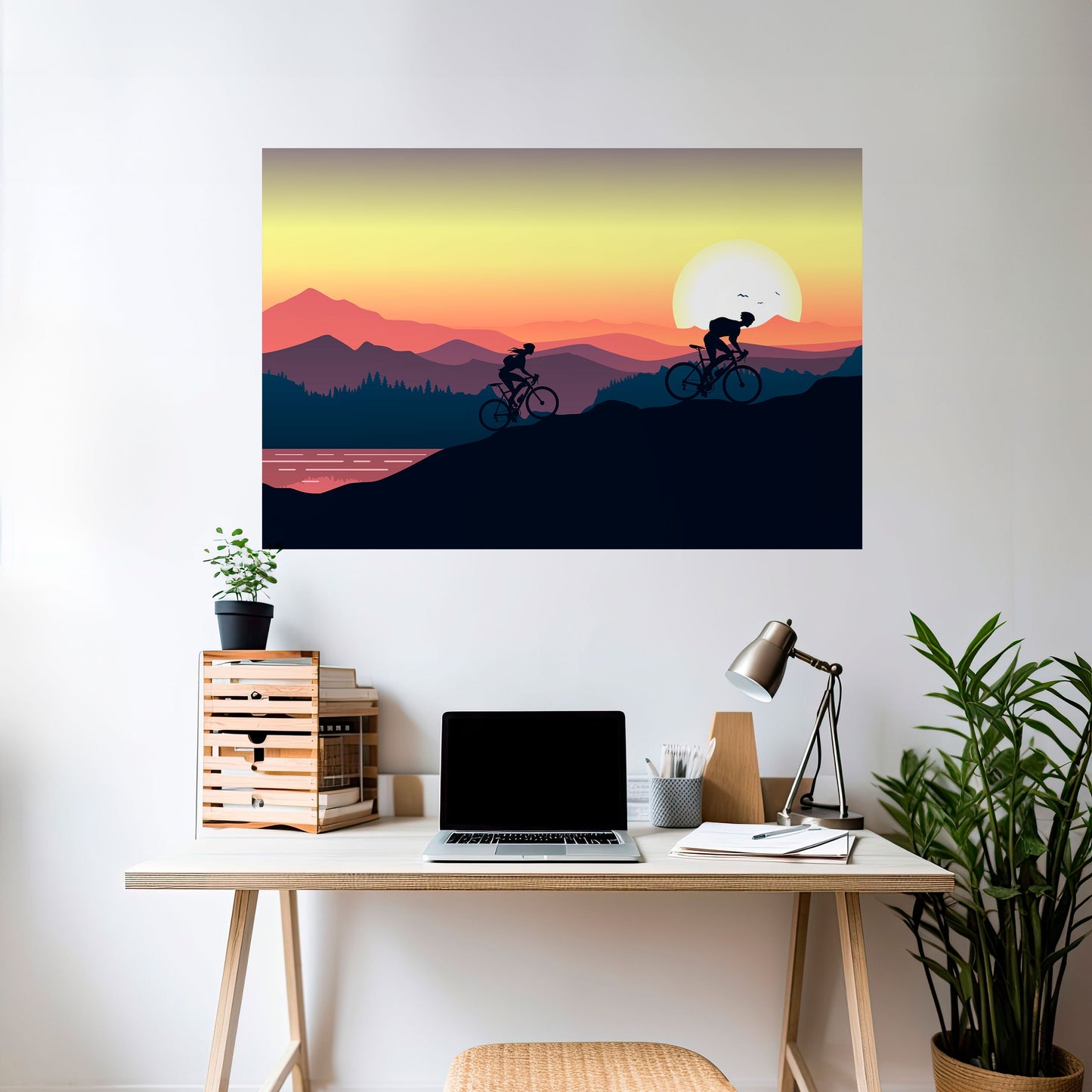 Poster orizzontale staccabile e attaccabile CYCLING HORIZON