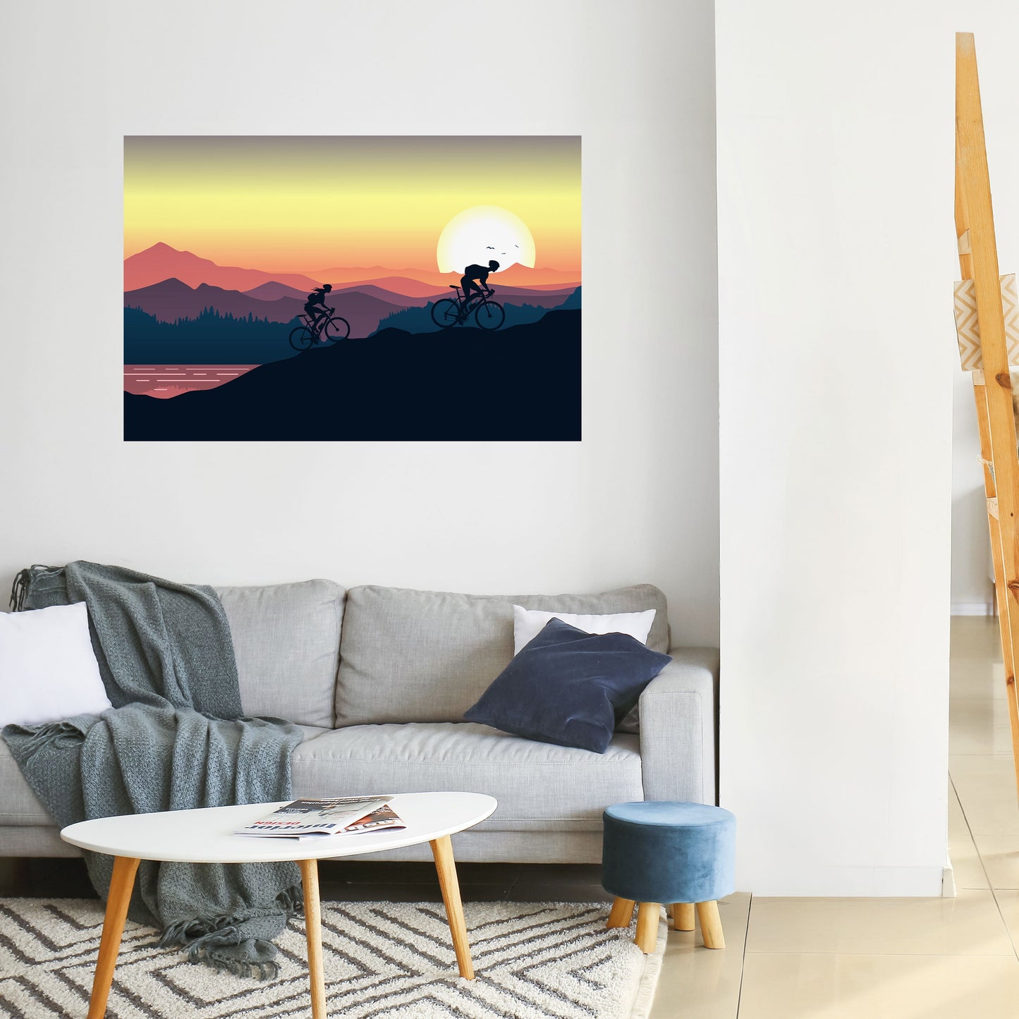 Poster orizzontale staccabile e attaccabile CYCLING HORIZON