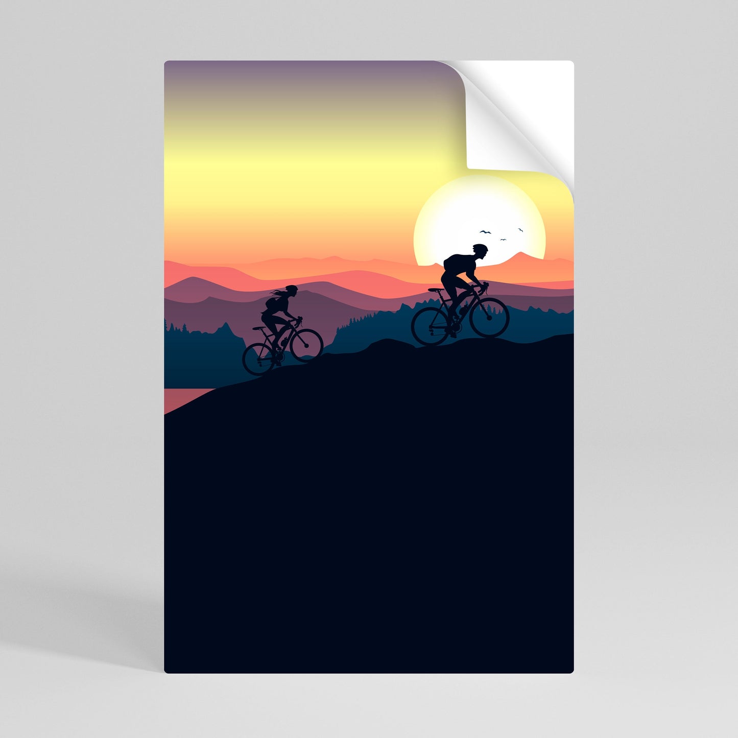 Poster verticale staccabile e attaccabile CYCLING HORIZON