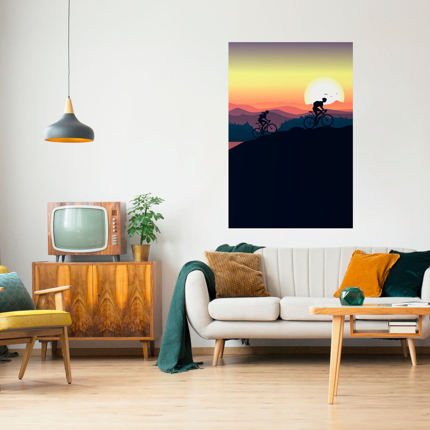 Poster verticale staccabile e attaccabile CYCLING HORIZON