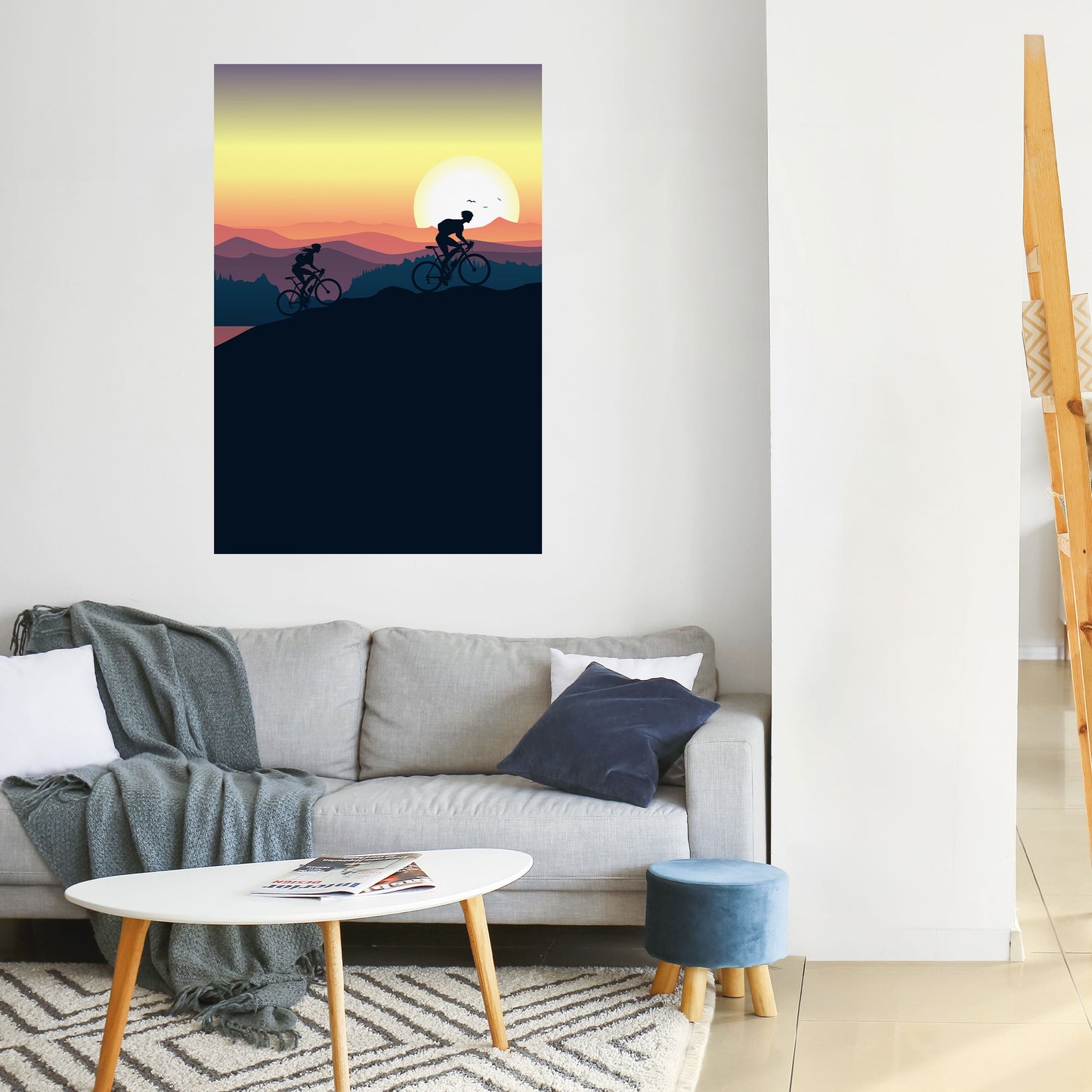 Poster verticale staccabile e attaccabile CYCLING HORIZON