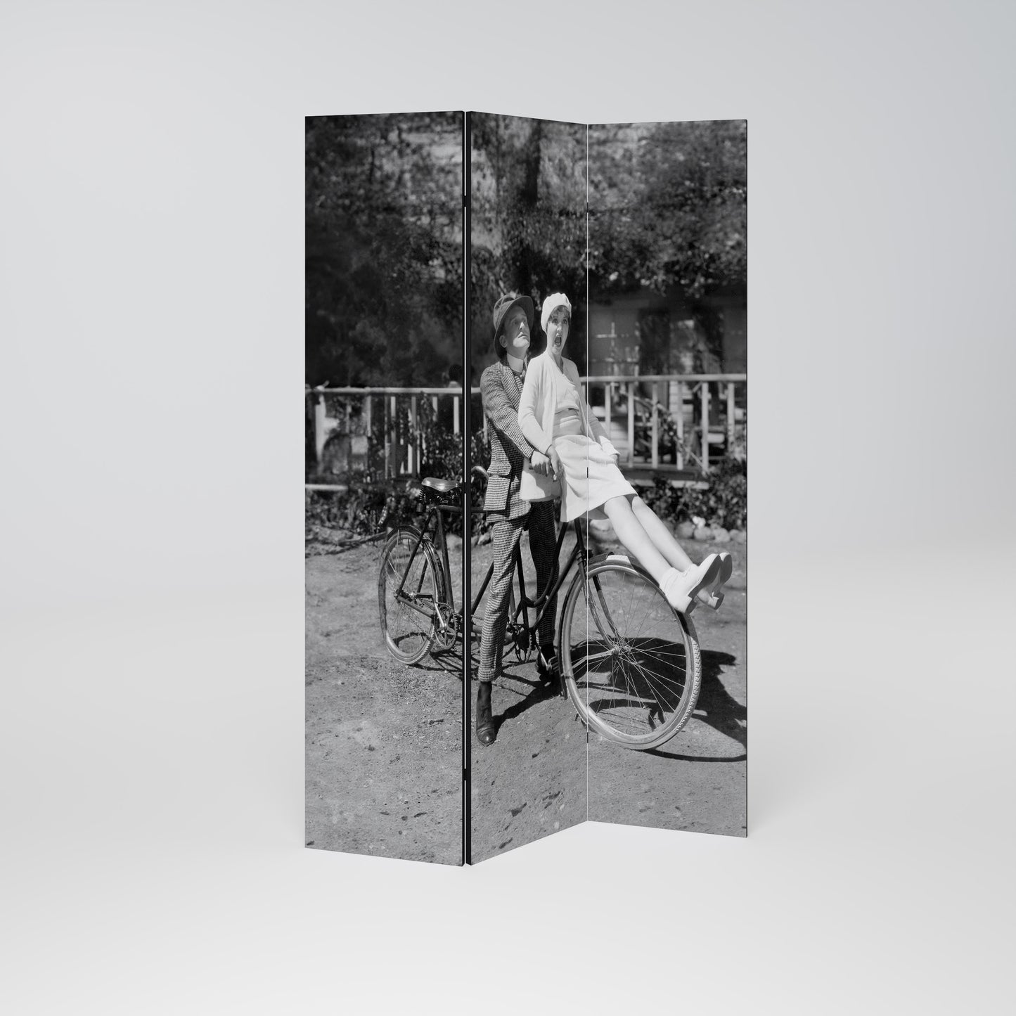RIDING THROUGH TIME - Divisorio decorativo per ambienti a 3 pannelli