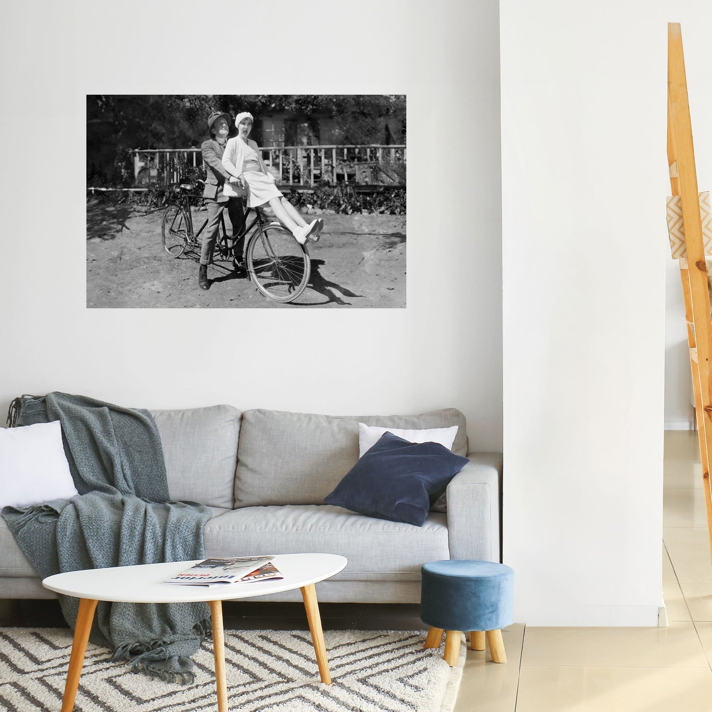 Cavalcando attraverso il tempo Poster orizzontale staccabile e attaccabile