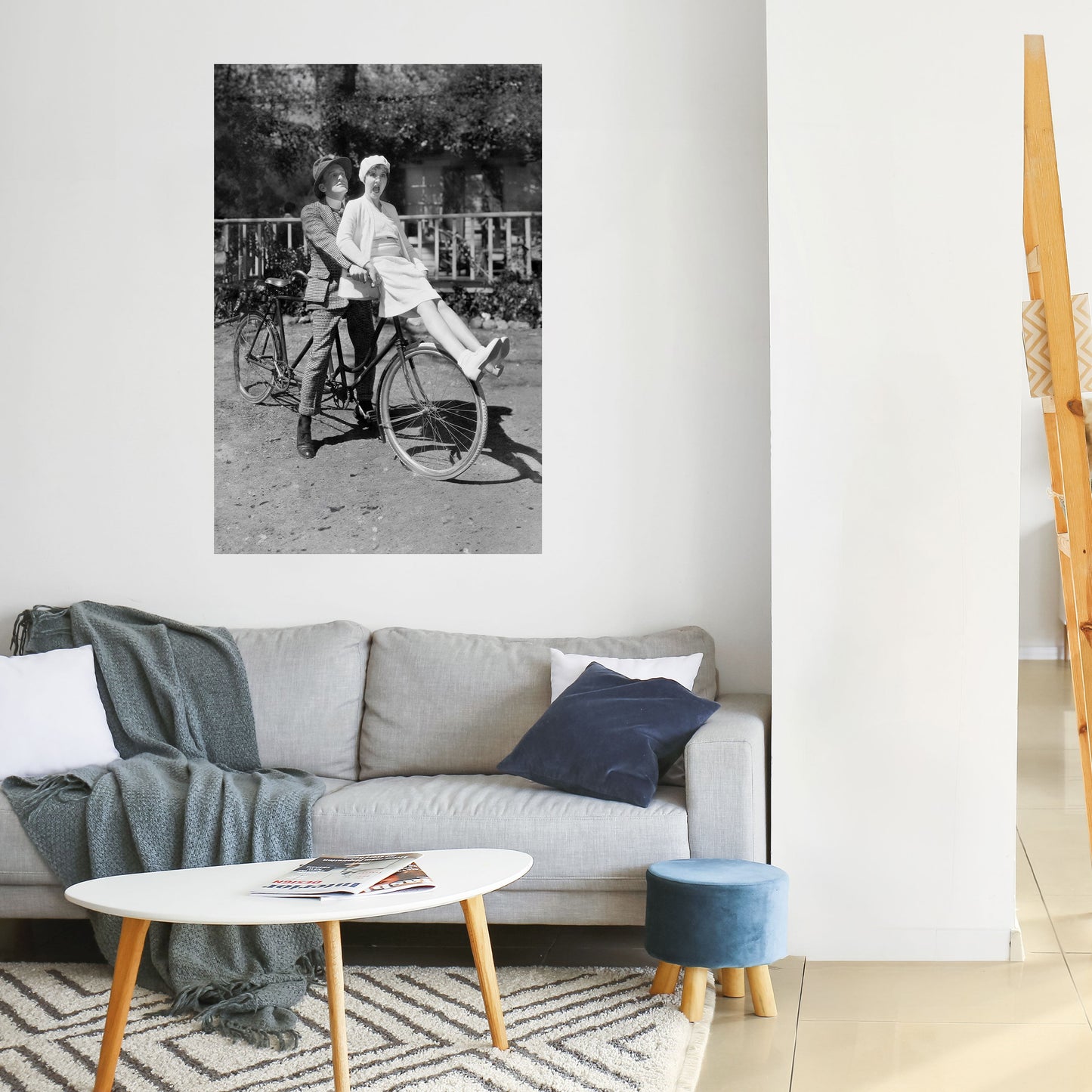 Cavalcando attraverso il tempo Poster verticale staccabile e attaccabile