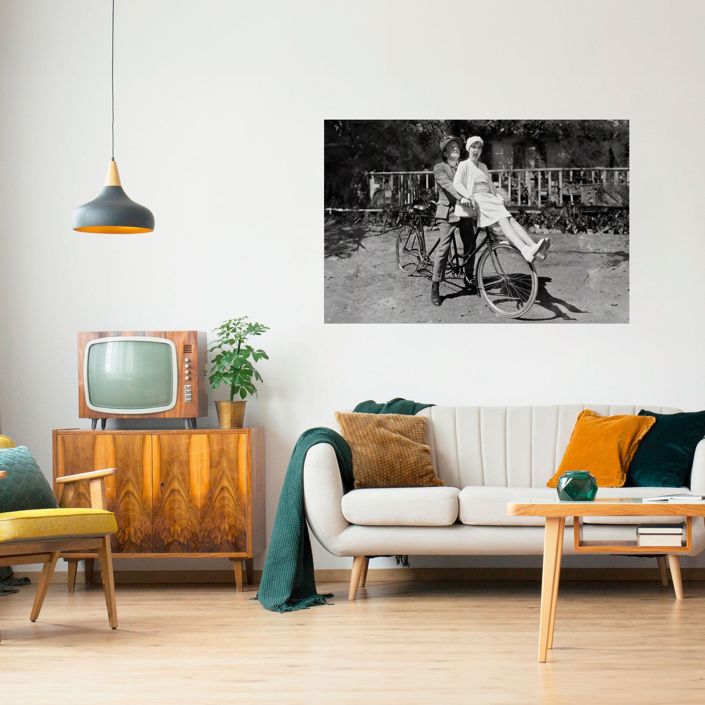 Cavalcando attraverso il tempo Poster orizzontale staccabile e attaccabile