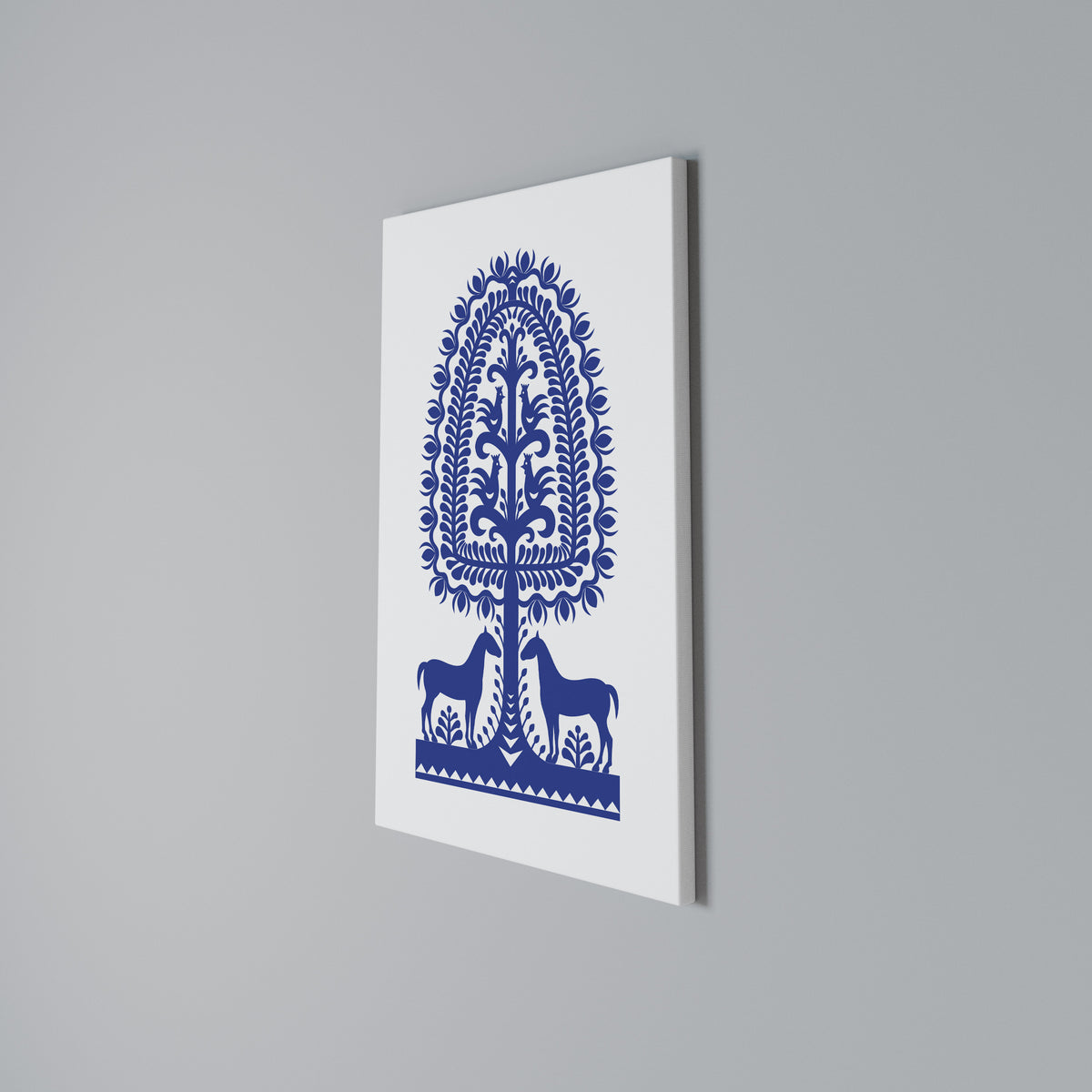 POLISH FOLK ART Stampa su tela verticale