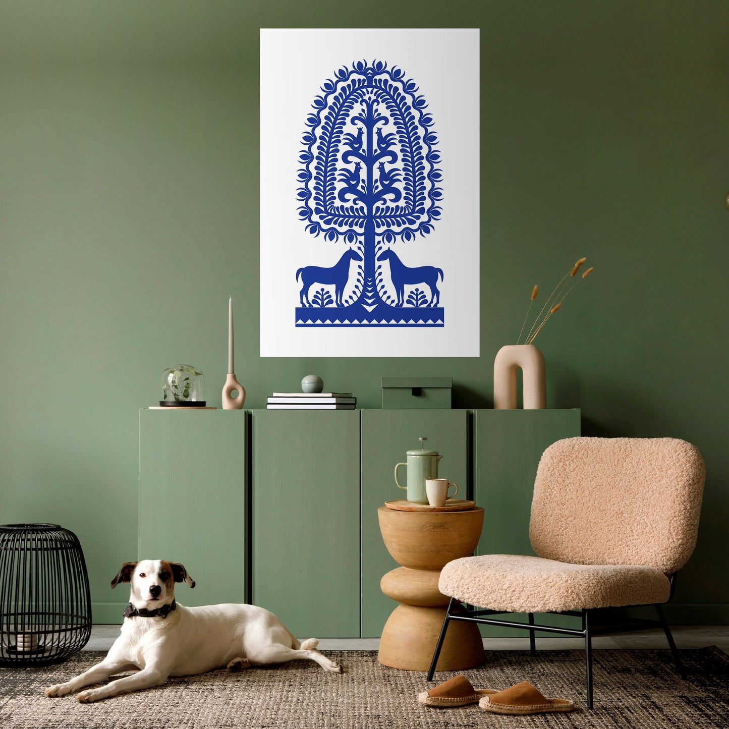 Poster verticale staccabile e attaccabile di ARTE POPOLARE POLACCA