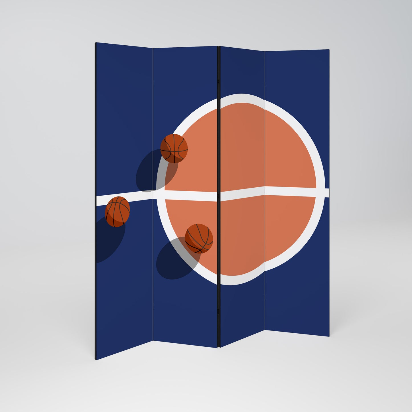 PARAVENTO DECORATIVO A 4 PANNELLI BASKETBALL CHALLENGE