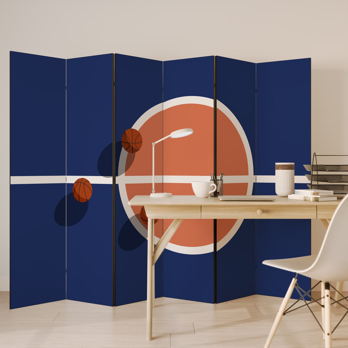 PARAVENTO DECORATIVO A 6 PANNELLI BASKETBALL CHALLENGE