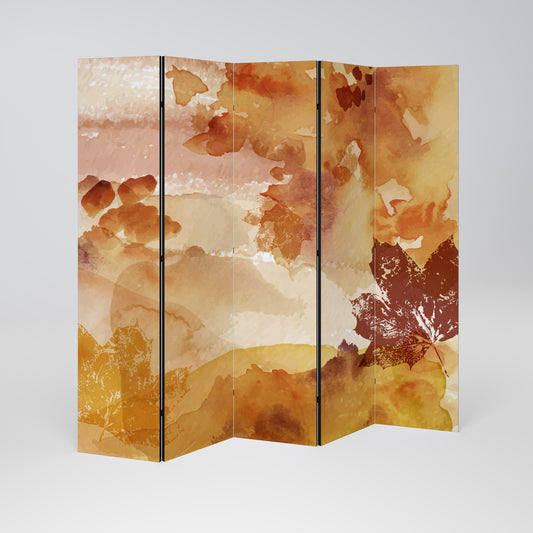TRACES OF AUTUMN Decorative 5-Panel Room Divider
