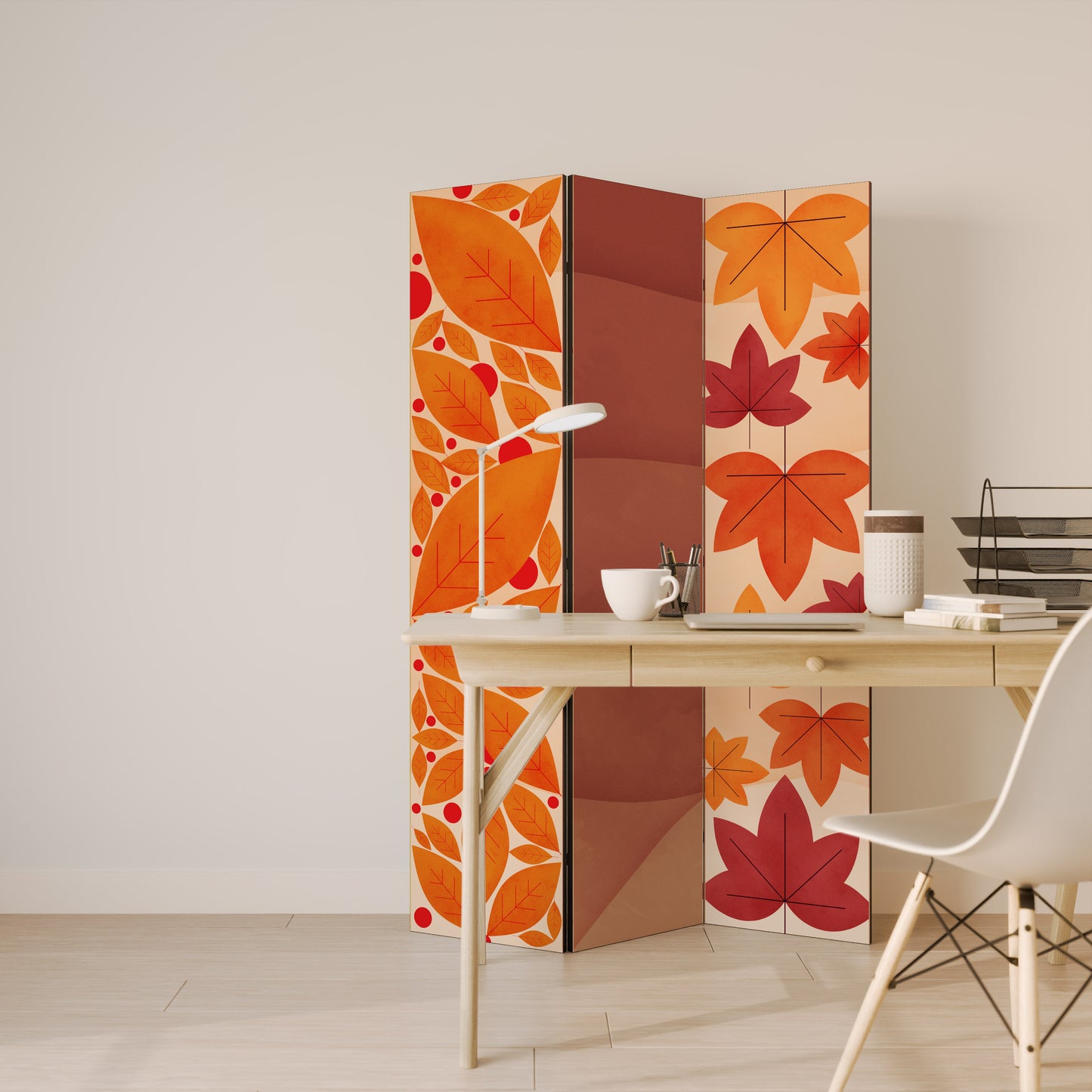 VIBRANTE FALL FOLIAGE - Divisorio decorativo per ambienti a 3 pannelli