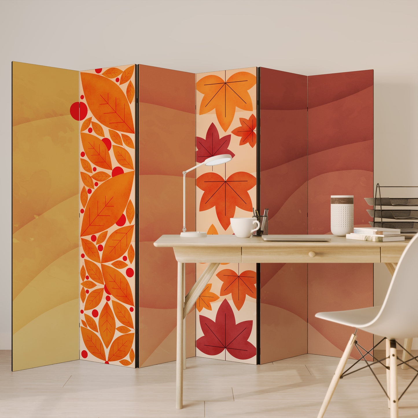 VIBRANTE FALL FOLIAGE - Divisorio decorativo per ambienti a 6 pannelli