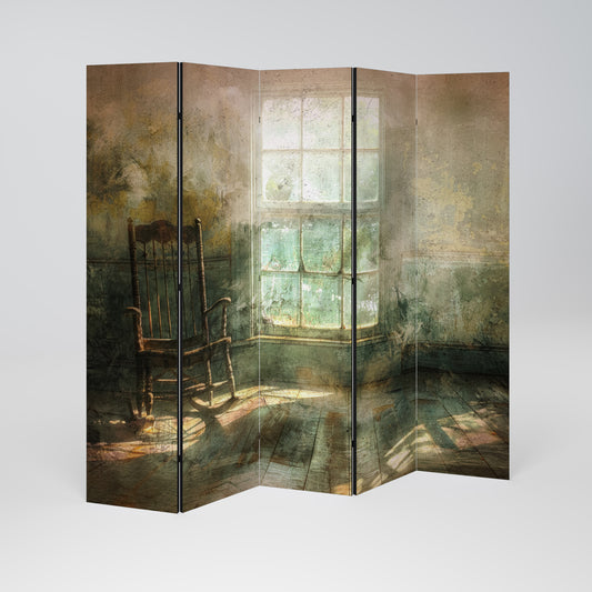 SUNLIT STILLNESS Decorative 5-Panel Room Divider