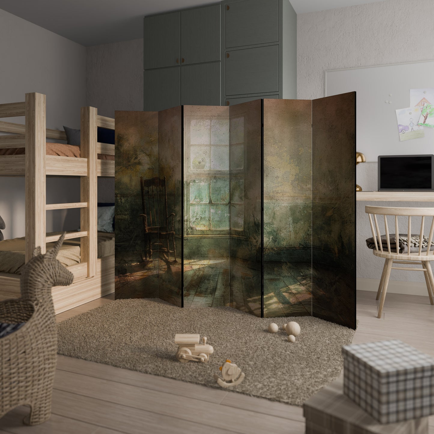 SUNLITNESS - Divisorio decorativo per ambienti a 6 pannelli
