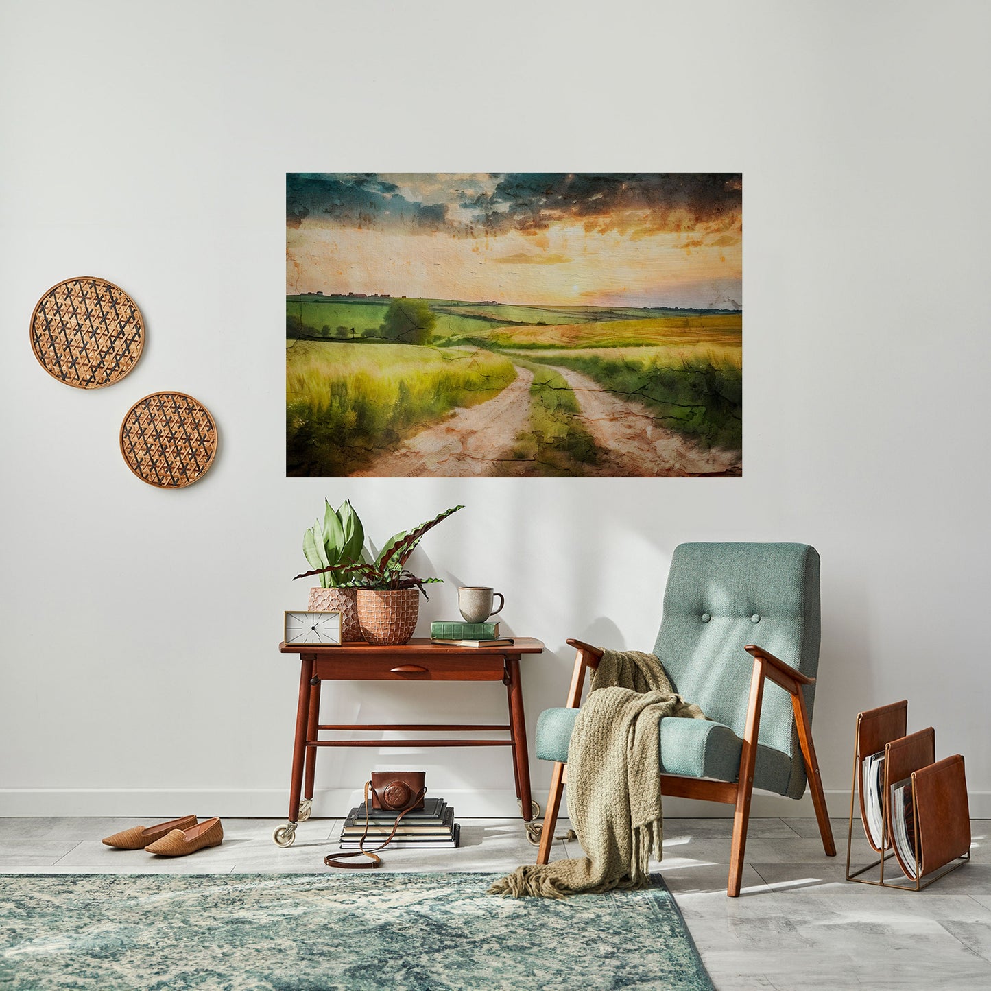 Poster orizzontale staccabile e attaccabile "SENTIERO DEL TRAMONTO"