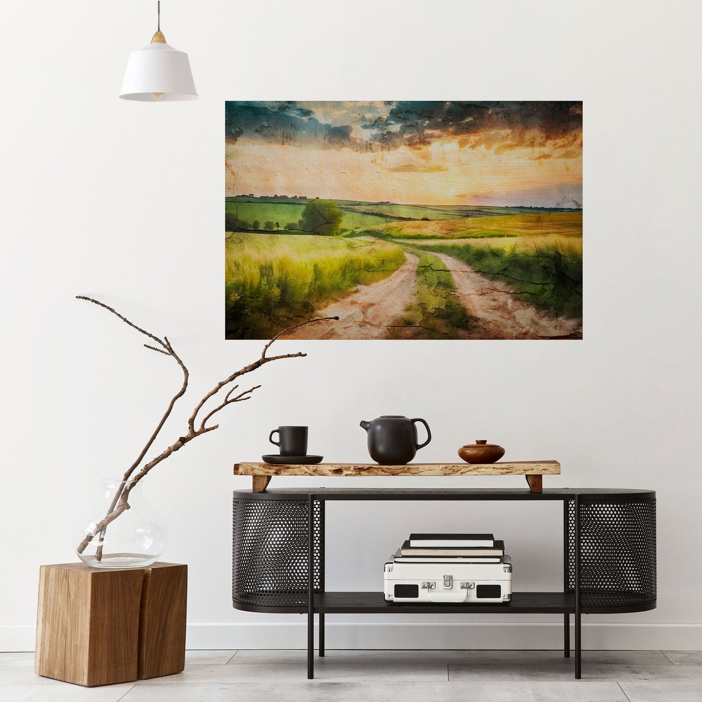 Poster orizzontale staccabile e attaccabile "SENTIERO DEL TRAMONTO"
